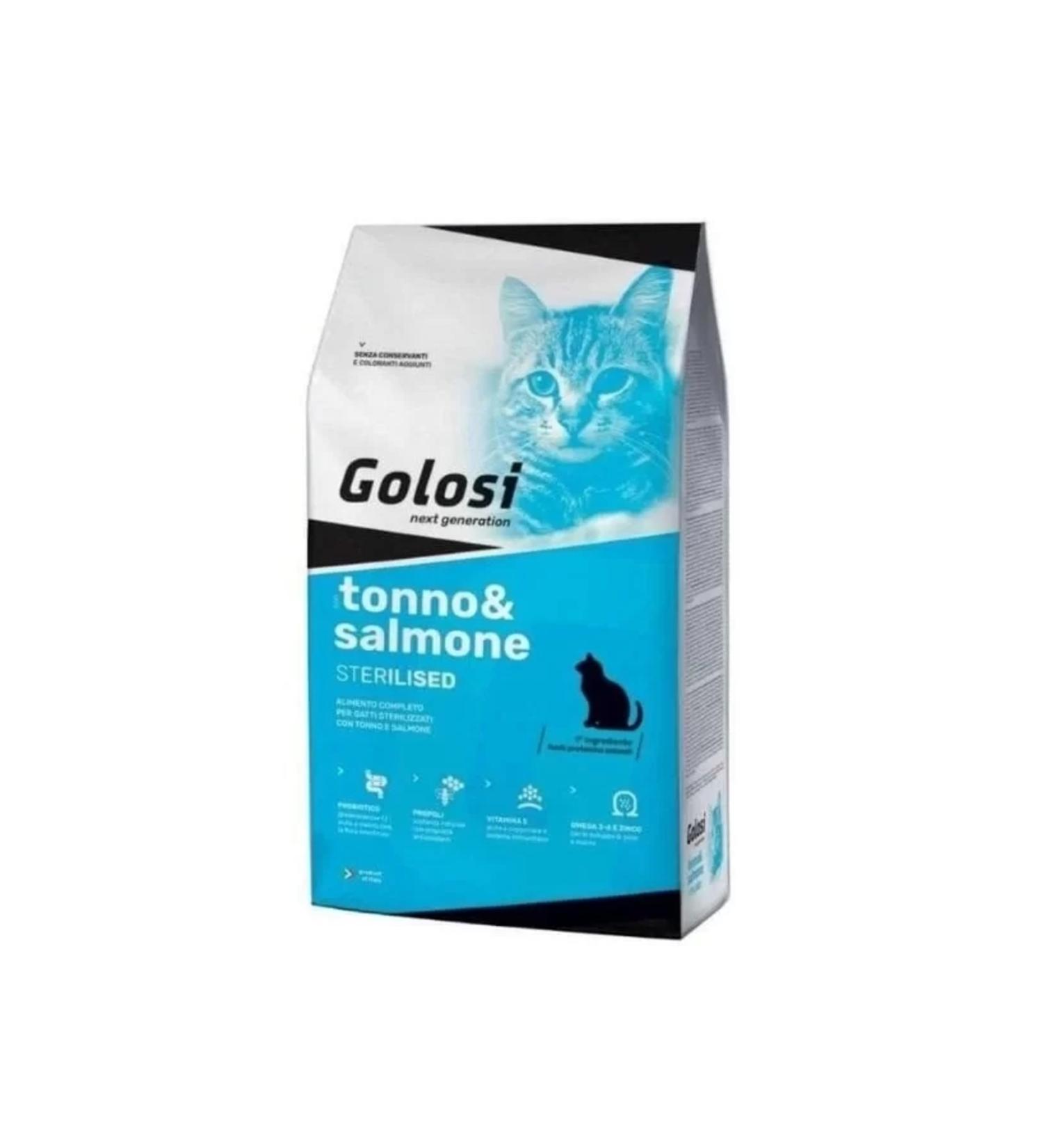 Golosi Tuna and Salmon Sterilized Adult Cat Food 7.5 Kg