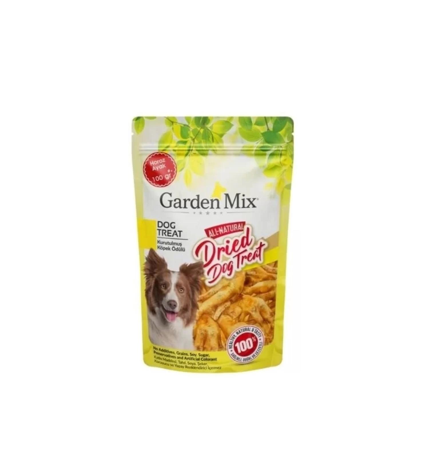 Raftantopla Garden Mix Dried Rooster Foot Dog Treats 100 Gr