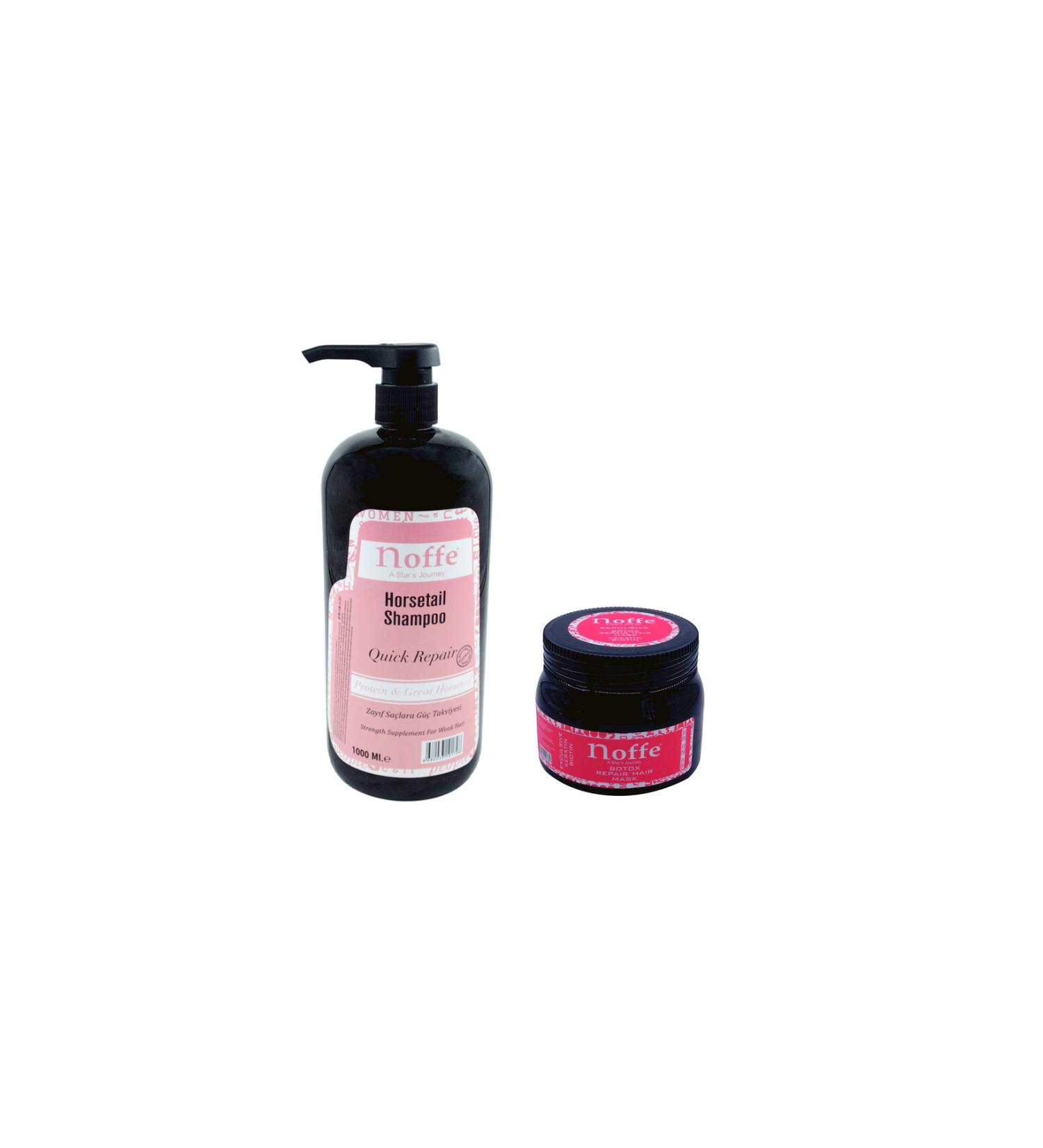noffe PONYTAIL SHAMPOO 1000ML & NOFFE BOTOX EFFECT HAIR MASK 500ML