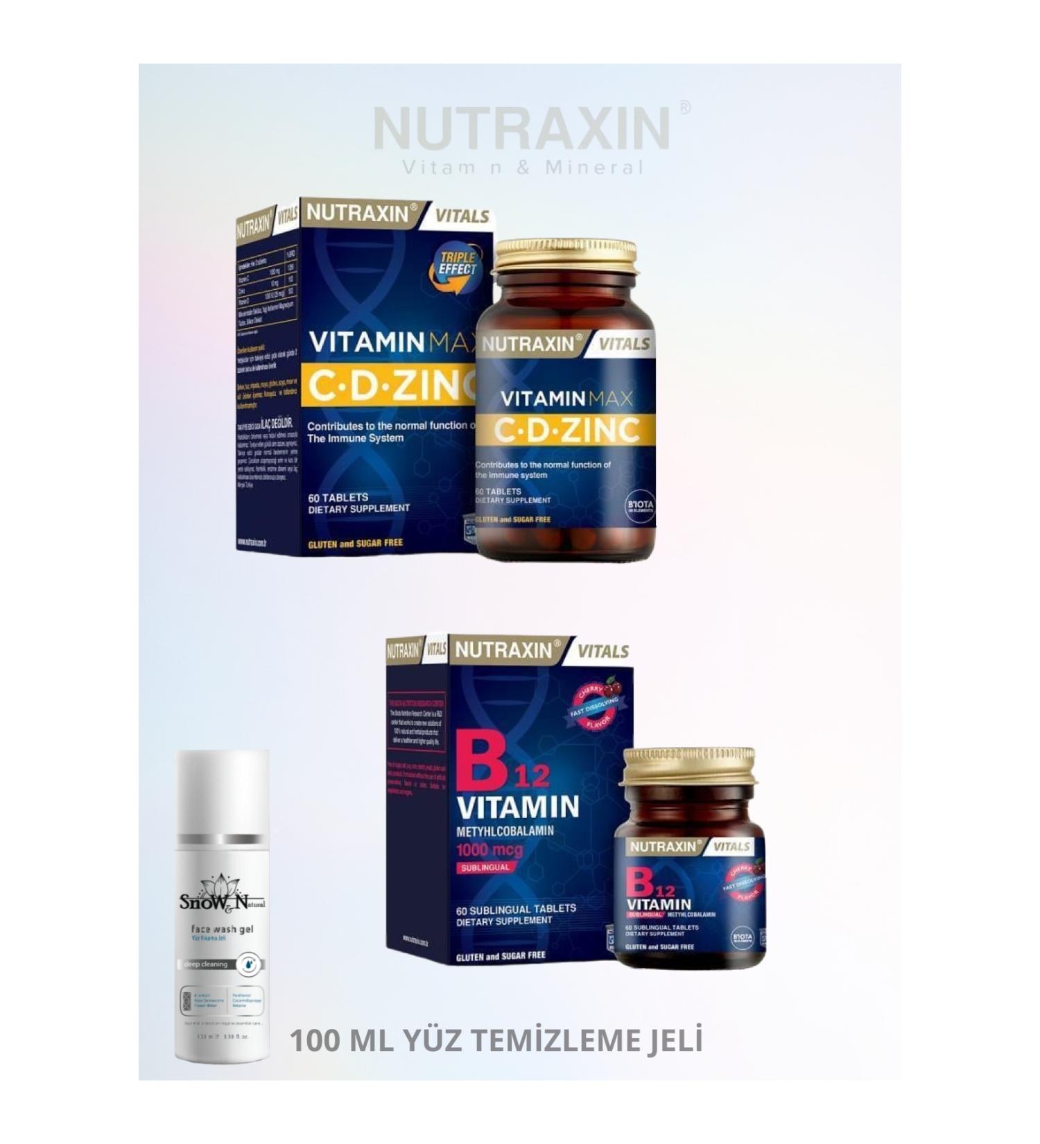 Nutraxin B12 Vitamin 1000mcg 60 Tablets (Methylcobalamin) is a food supplement & Vitamin Max 60 Tablets