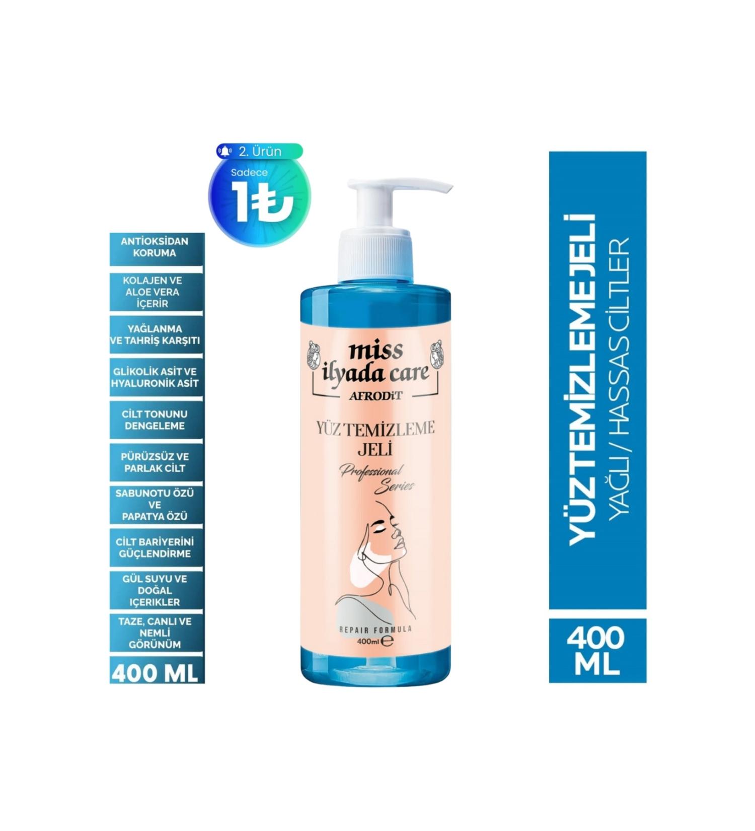 ilyada cosmetics Miss lyada Care Hyaluronic Acid Face Cleansing Gel 400 ml Face Wash Gel - Buy Online on GoSupps.com