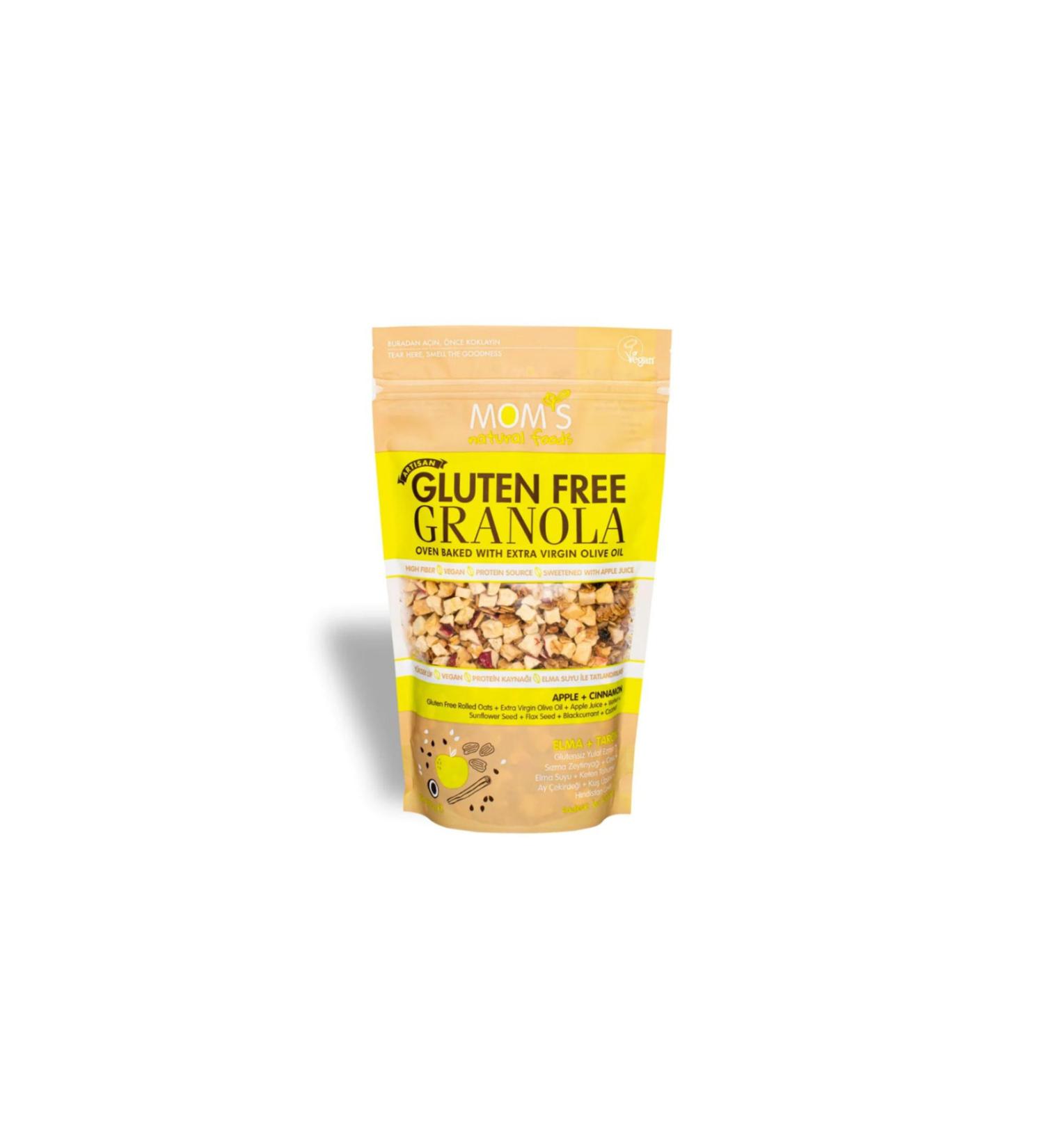 Mom's Natural Foods Gluten Free Apple Cinnamon Granola 300 Gr