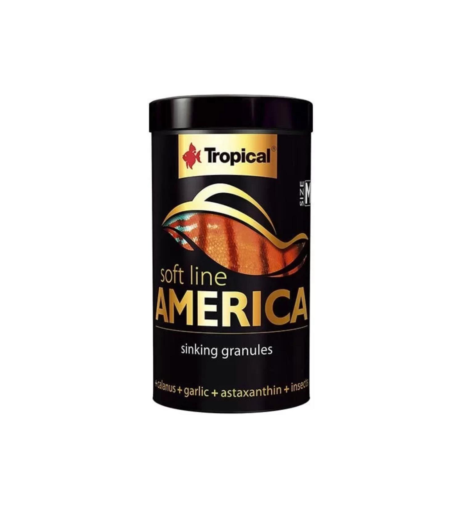 Tropical Softline America Soft Flake Fish Food for North and South American Fish Medium 250