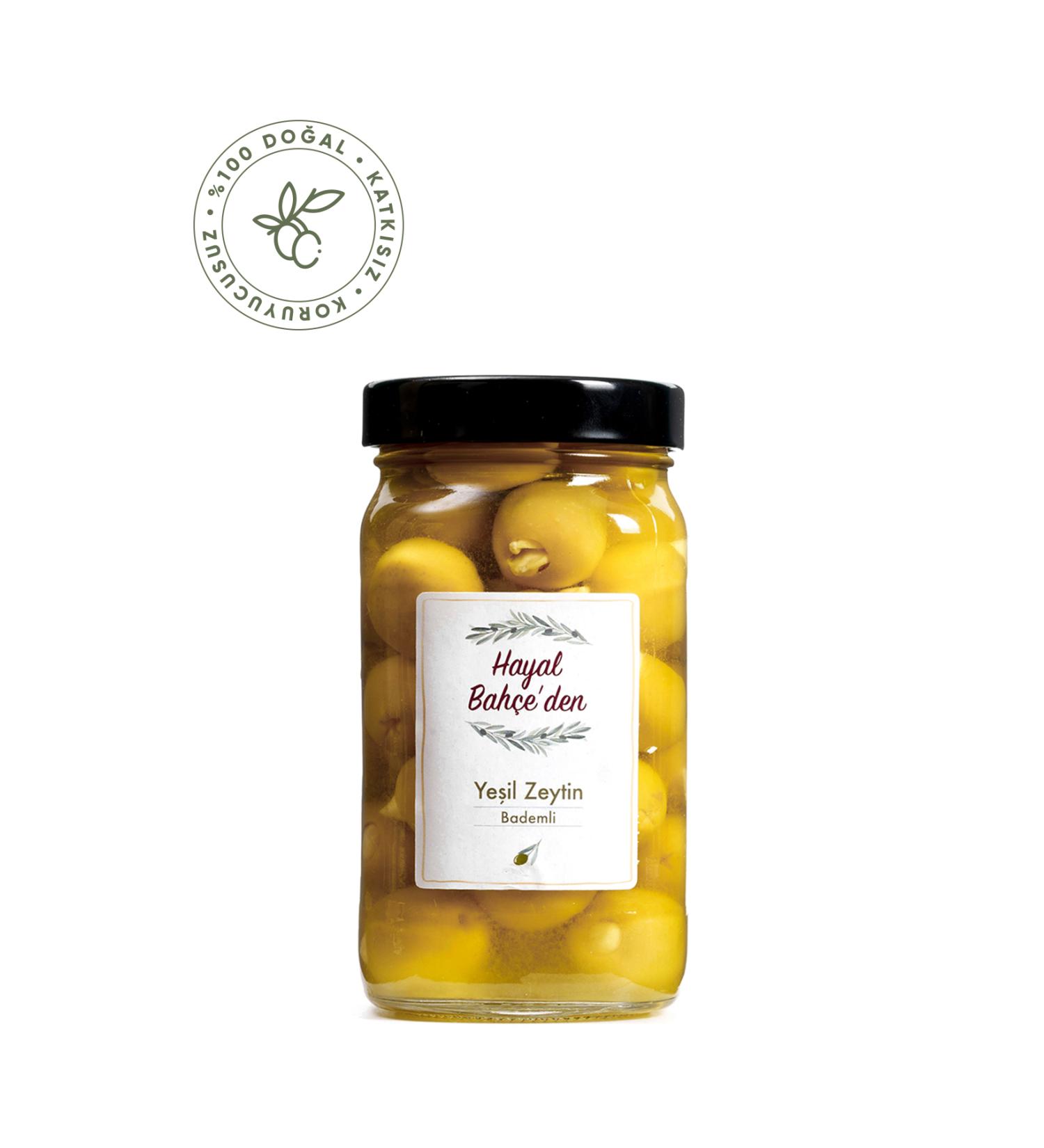 Almond Stuffed Green Olives from Hayal Bah e - Medium Size