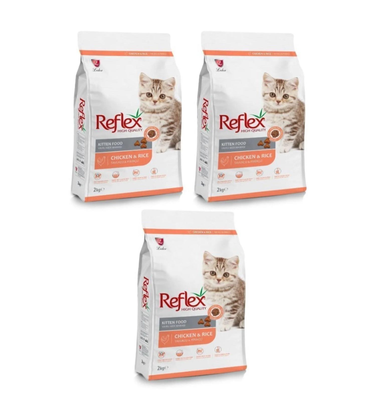 Reflex Reflex Kitten Chicken Rice Chicken Rice Cat Food 2Kg X 3Pack - Buy Online on GoSupps.com
