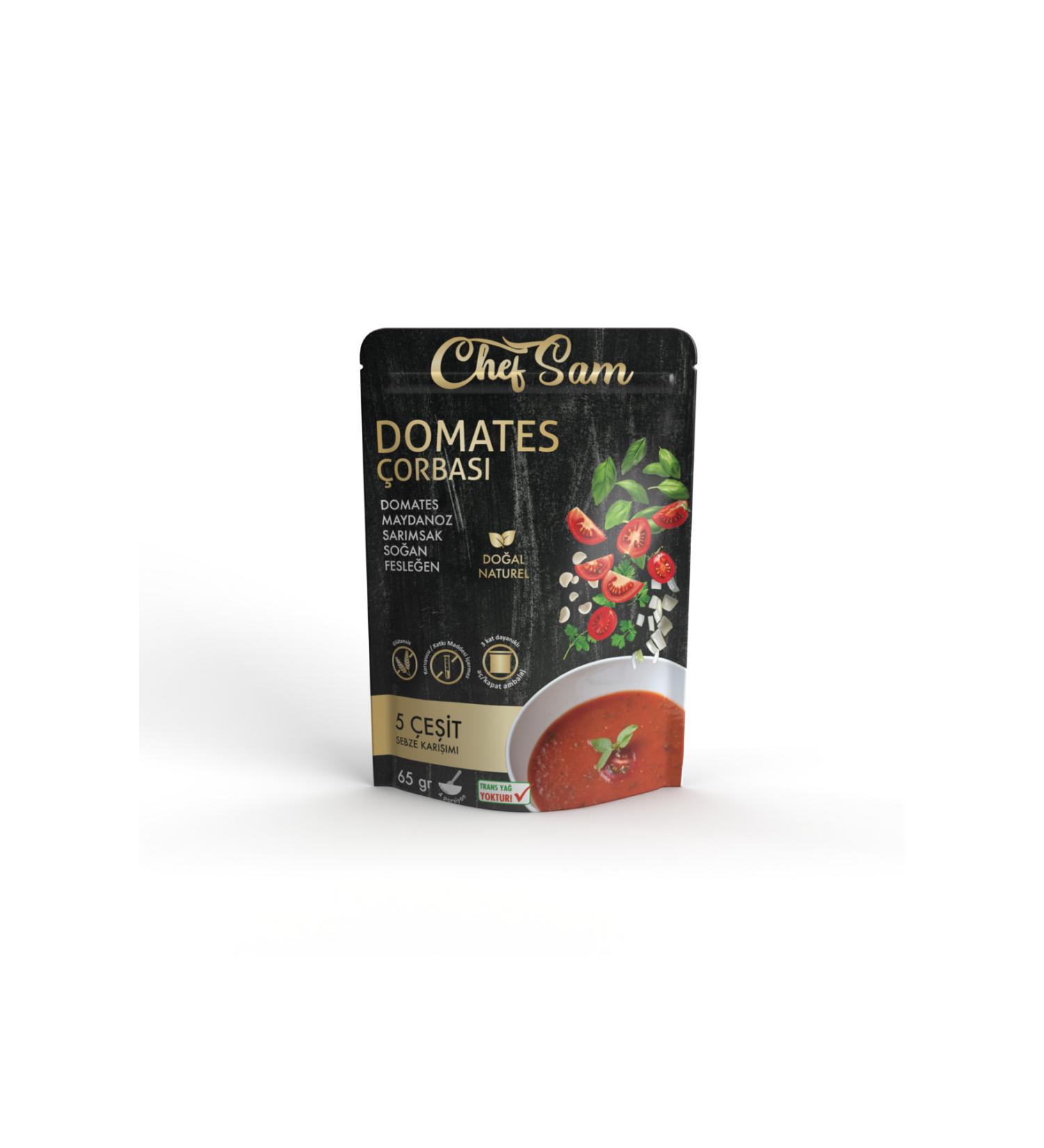 CHEF SAM TOMATO SOUP 65 GR *3 PIECES* GLUTEN-FREE - Buy Online on GoSupps.com