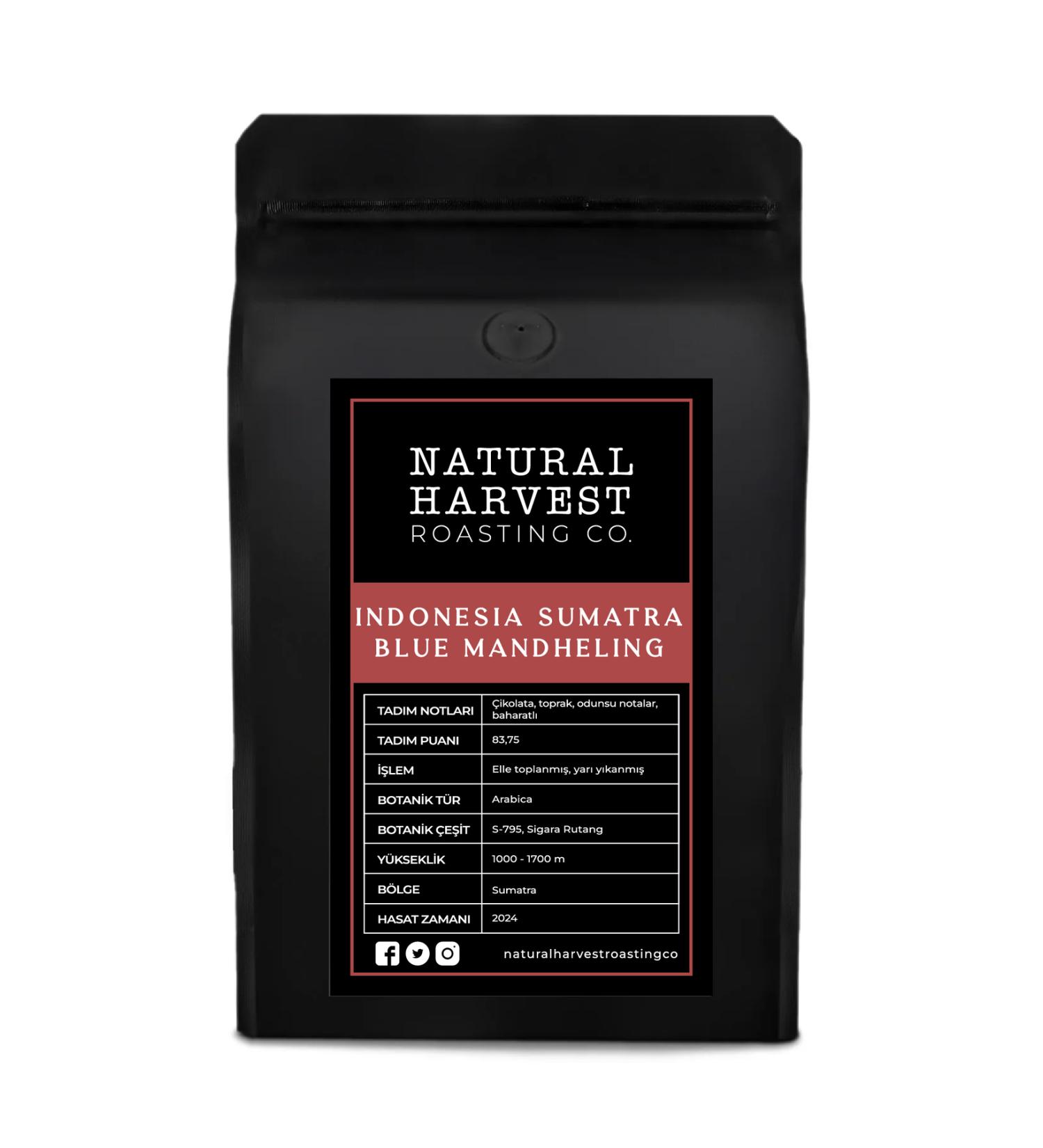 Natural Harvest Roasting Indonesia Sumatra Blue Mandheling Local Coffee 500 G.