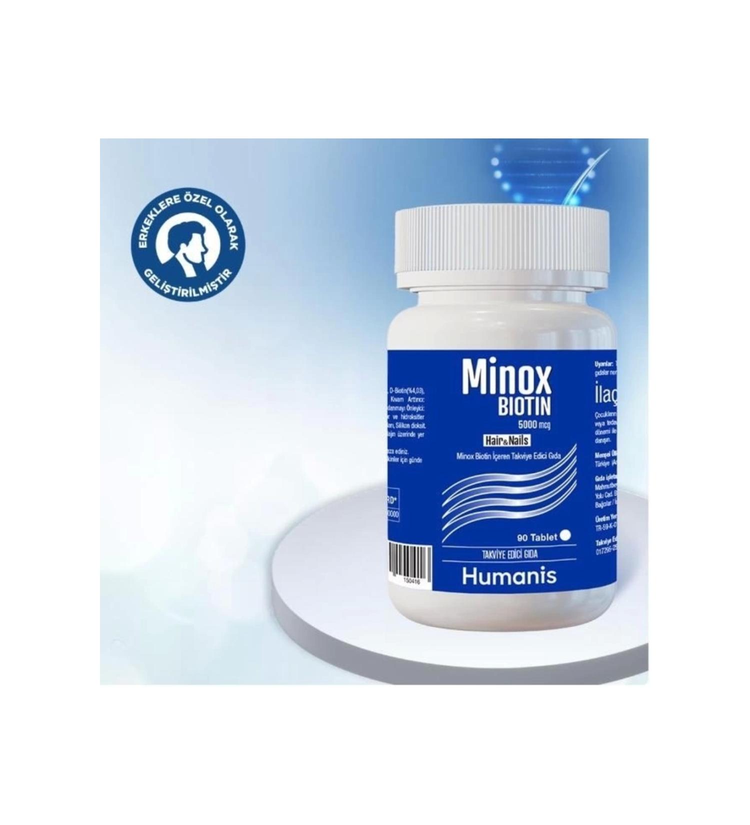 Humanis Minox Biotin 5000 mcg 90 Tablets