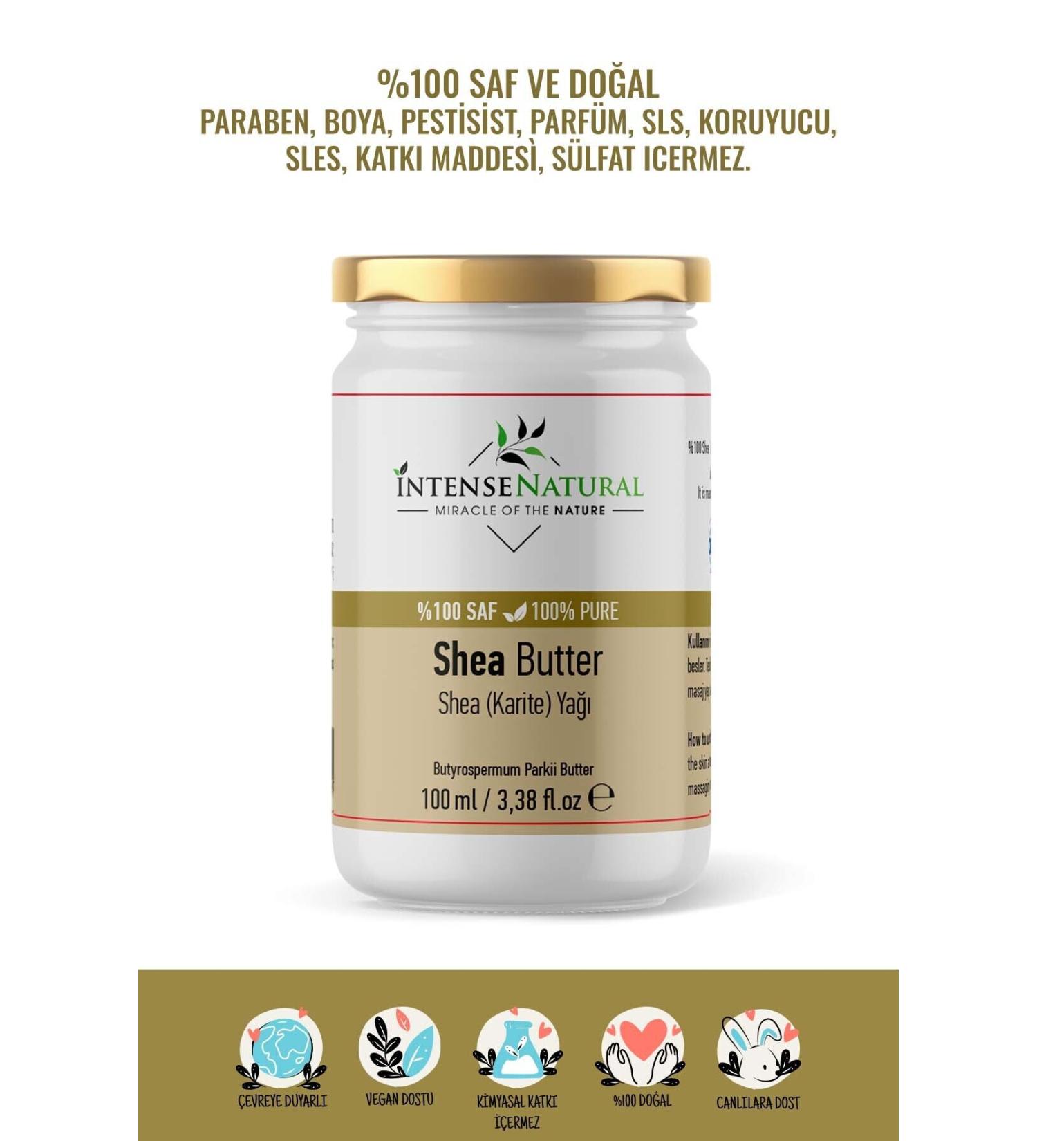 Intense Natural Shea Butter Cold Pressed 100 ml 0 Pure and Natural Shea Butter Oil - Buy Online on GoSupps.com