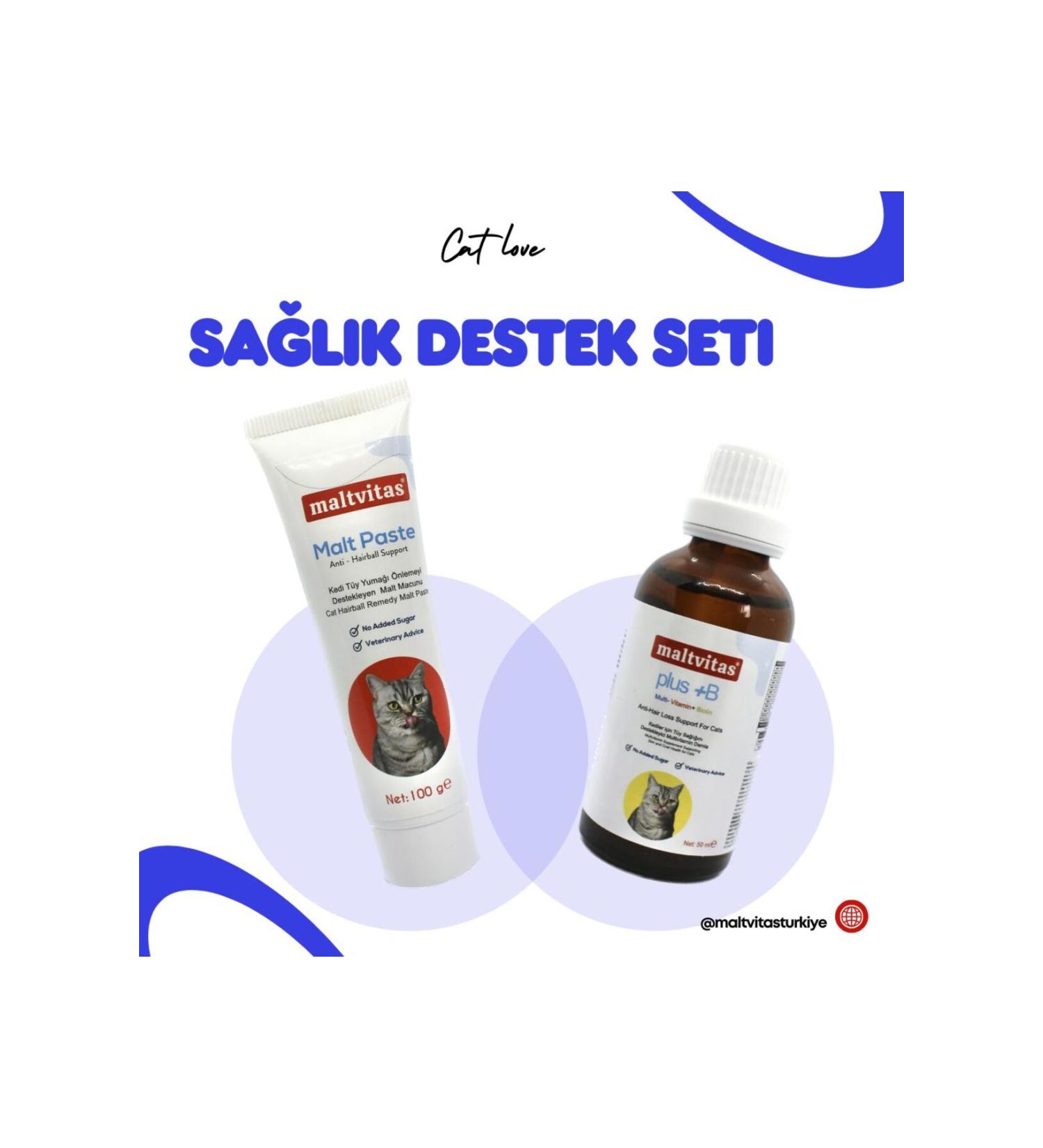 Maltvitas Cat Health Support Set - Set of 2 (Malt Paste & Plus B) - Buy Online on GoSupps.com