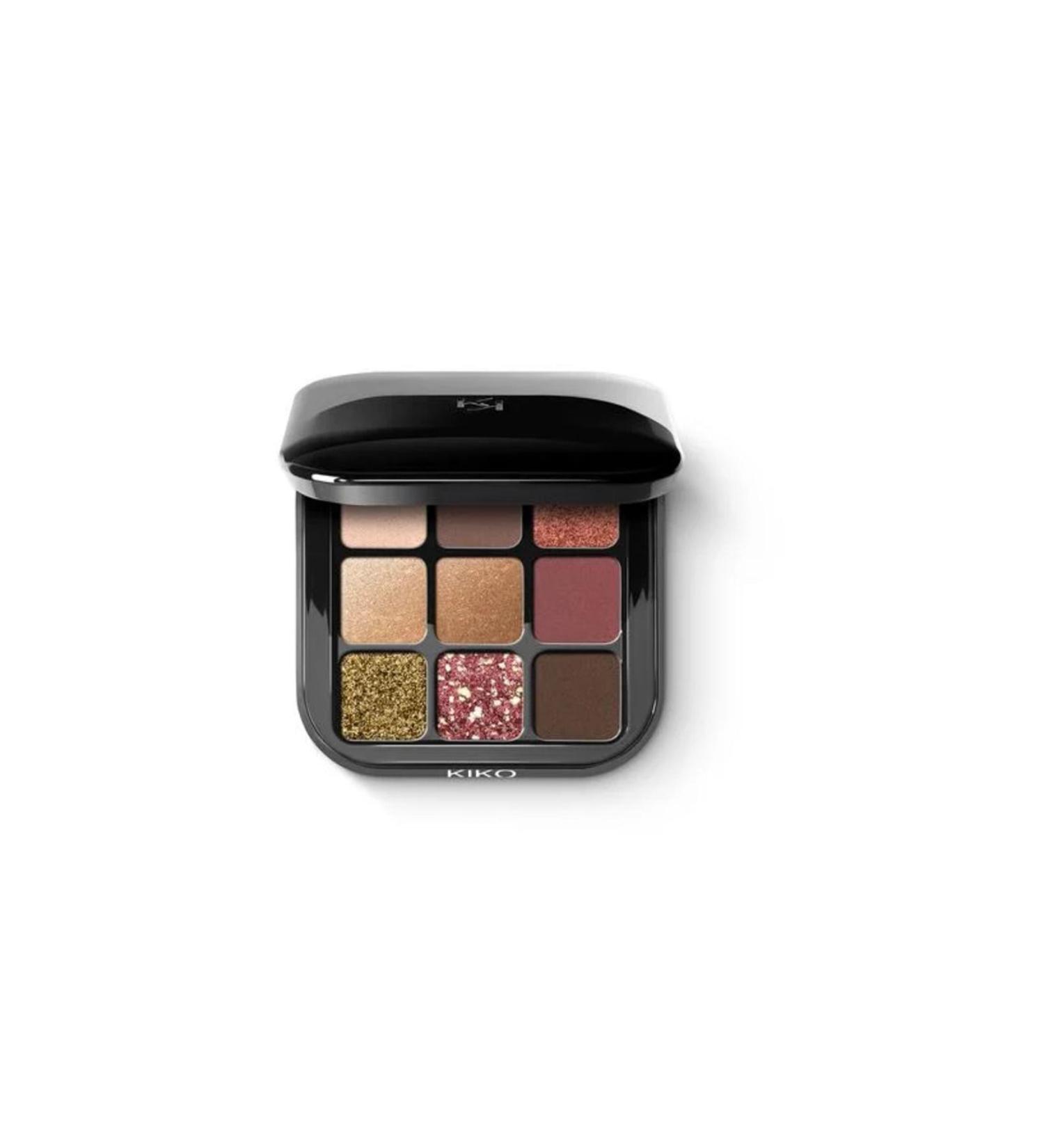 KIKO Easy-to-Apply Permanent Shining Eyeshadow Palette with Light Texture-03 Burgundy Notes Demb.2367