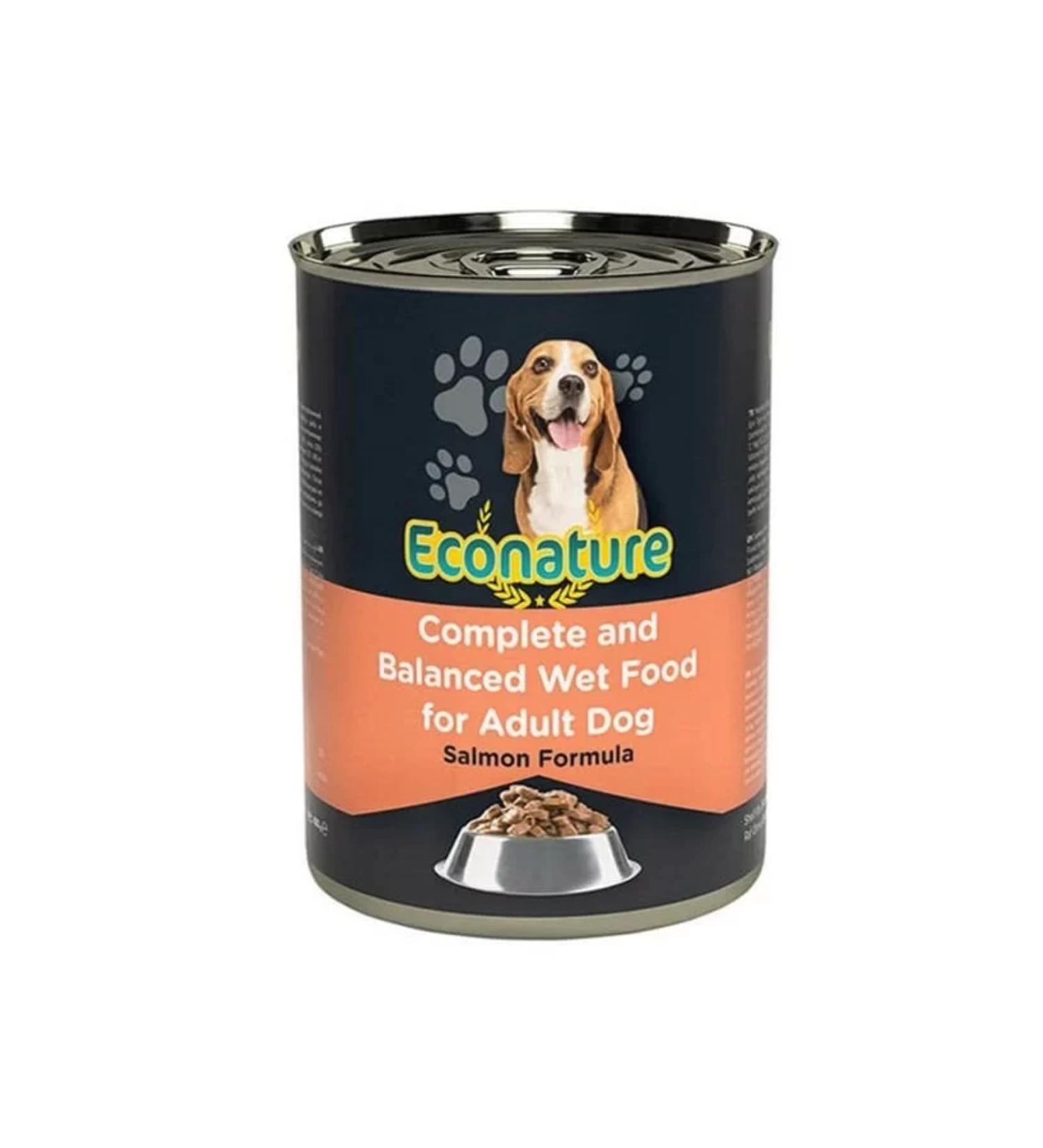 Econature Adult Dog Canned Food with Salmon 400 gr