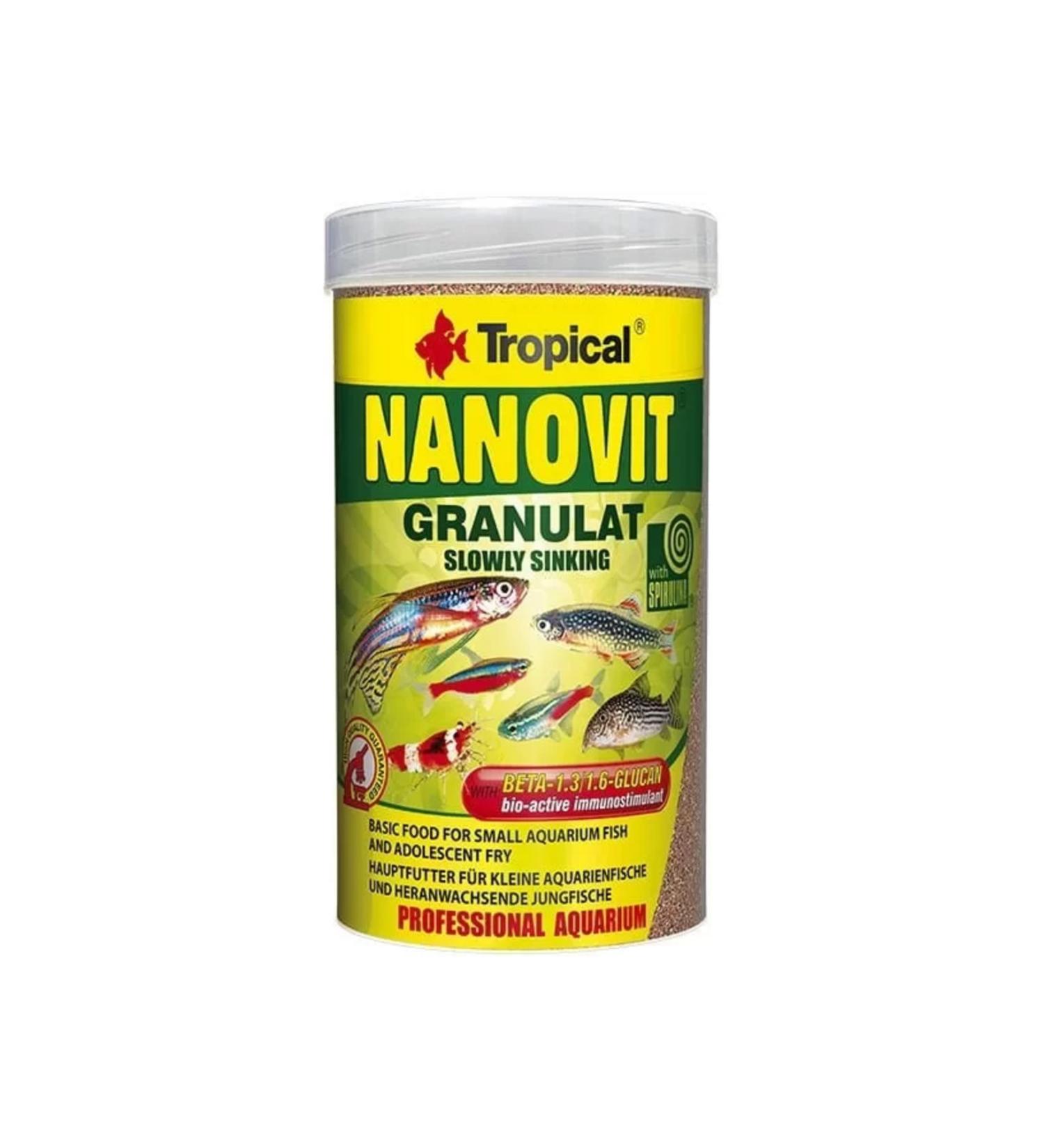 Tropical Nanovit Granulated Fish Food for Fish 100 Ml 70 Gr