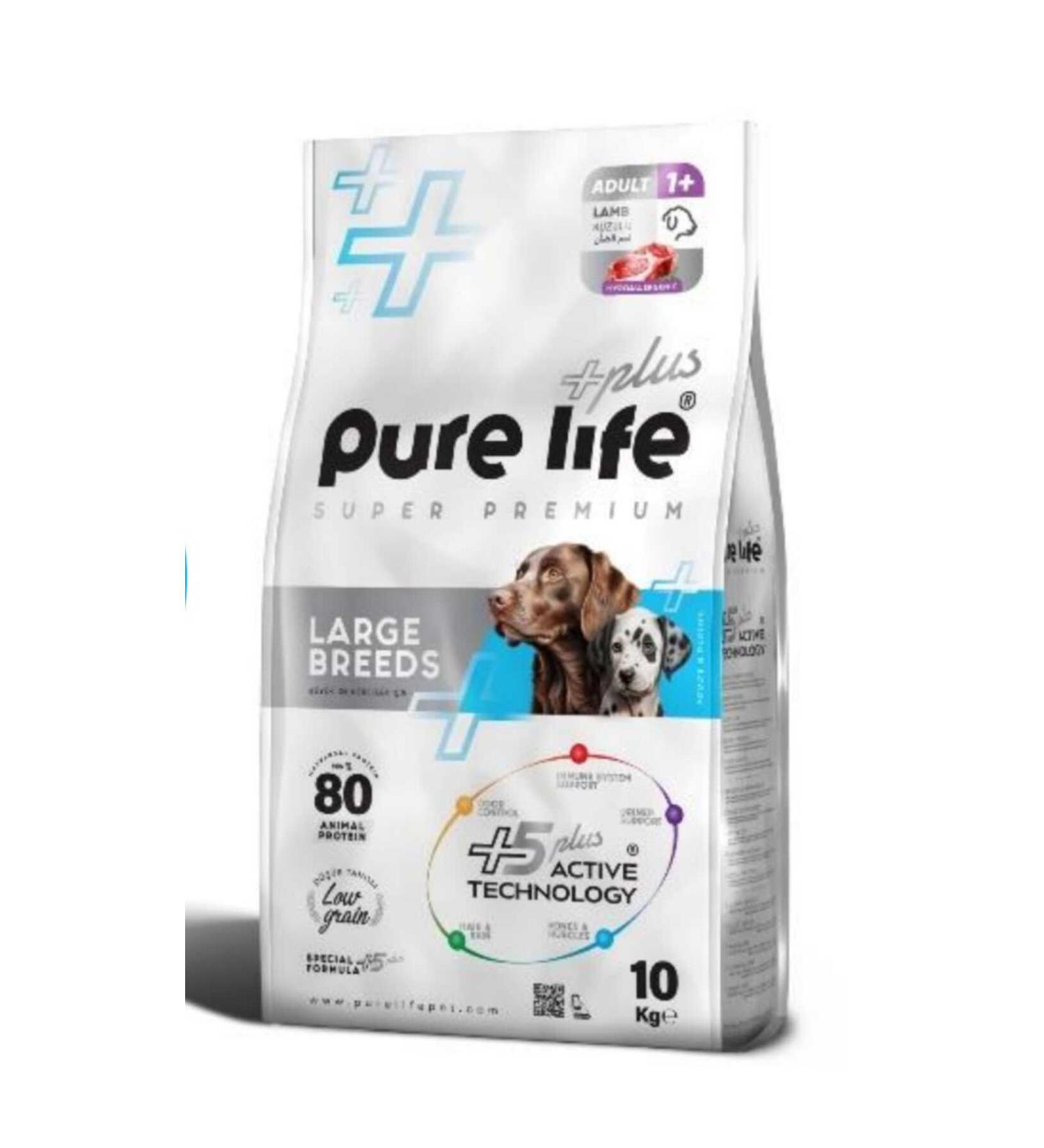 PureLife PLUS LAMB LARGE BREED ADULT DOG 10KG