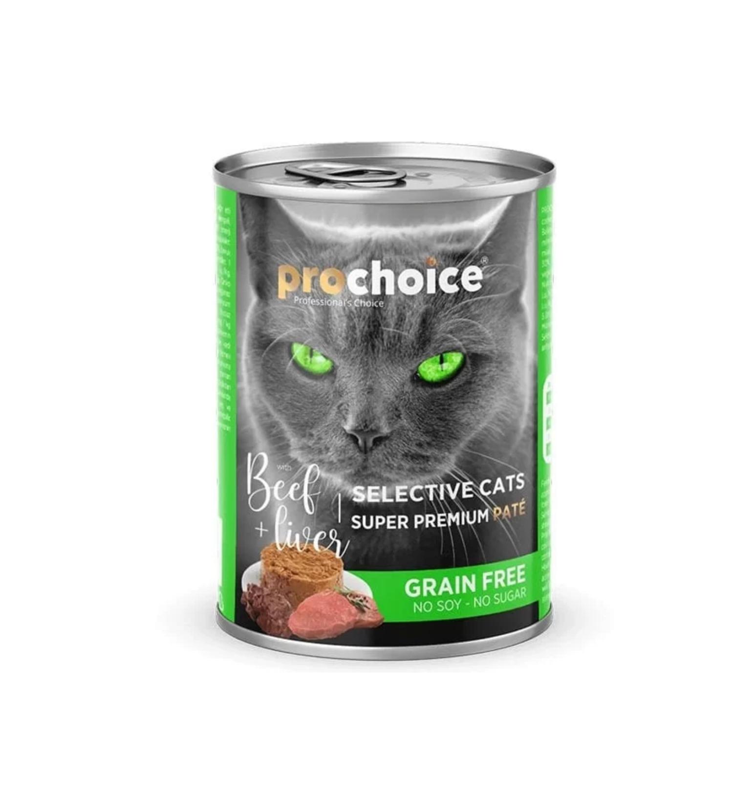 Your Manufacturer Pro Choice Selective Steak and Liver Adult Canned Cat Food 400 Gr