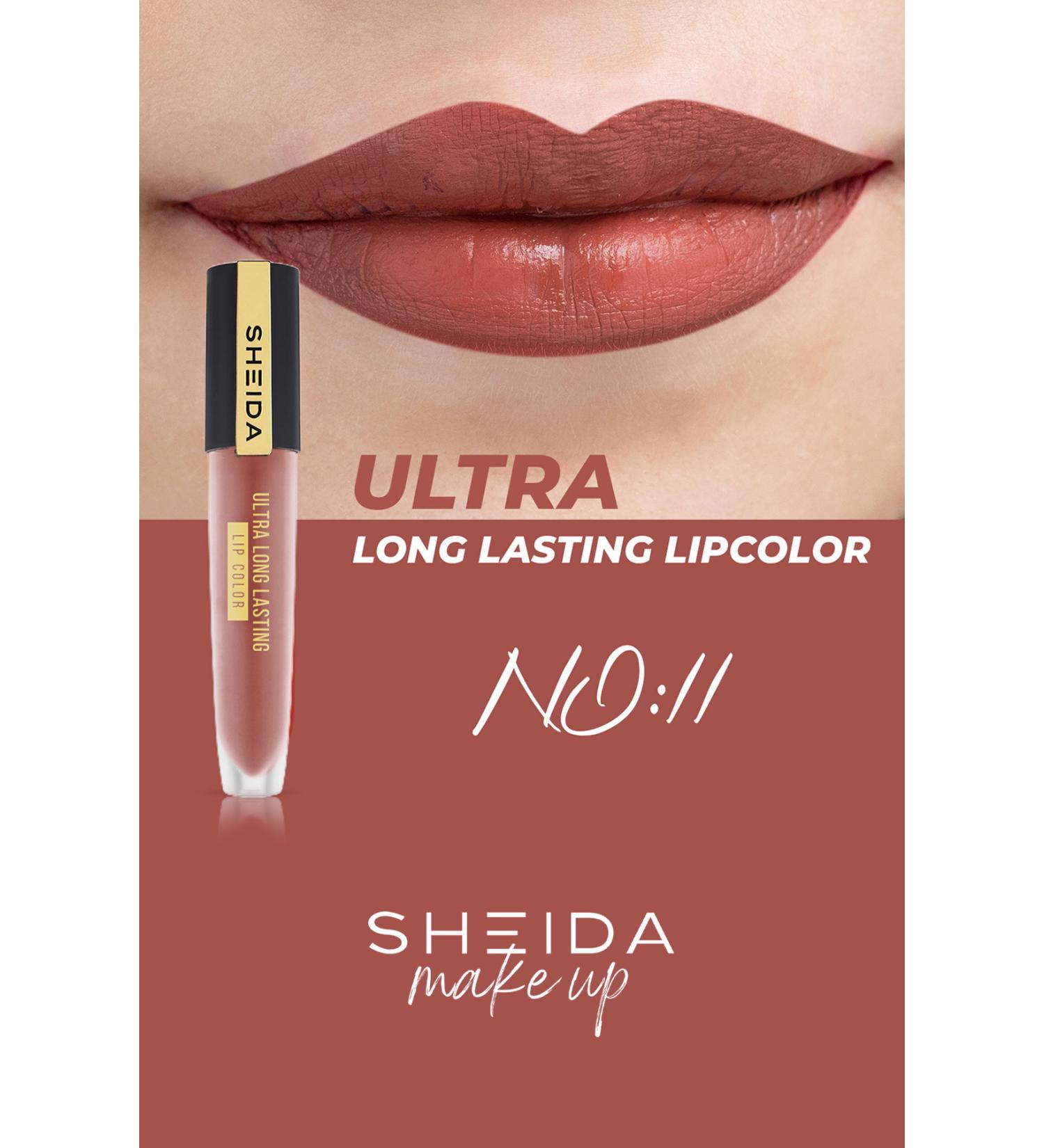 Sheida Long Lasting Long Lasting Matte Liquid Lipstick - Intense Pigment & Vitamin E Formula - No 11 - Buy Online on GoSupps.com