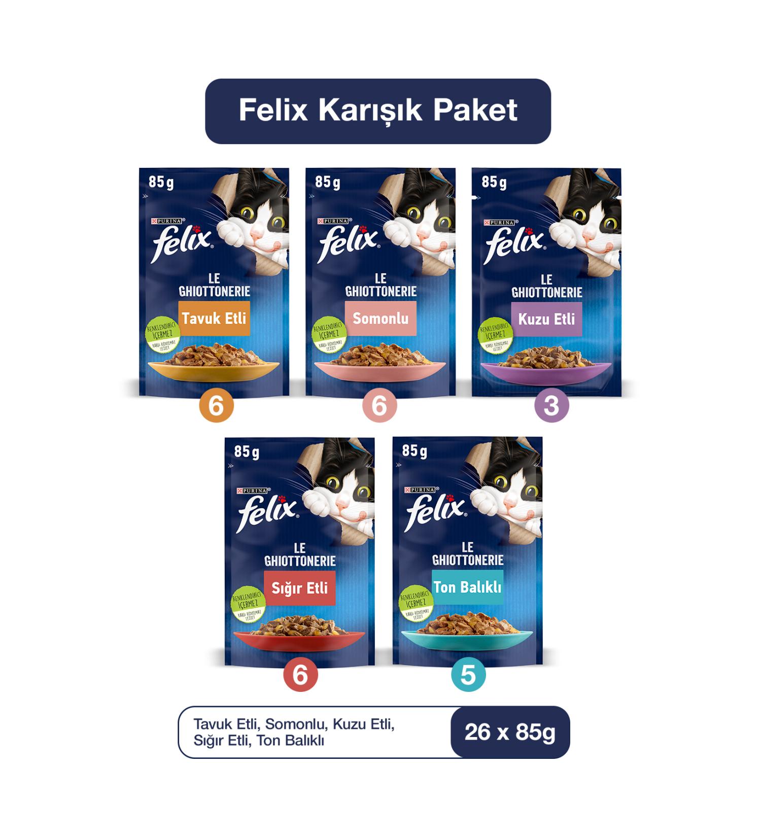 FELIX Mixed Adult Cat Wet Food 26 X 85 gr