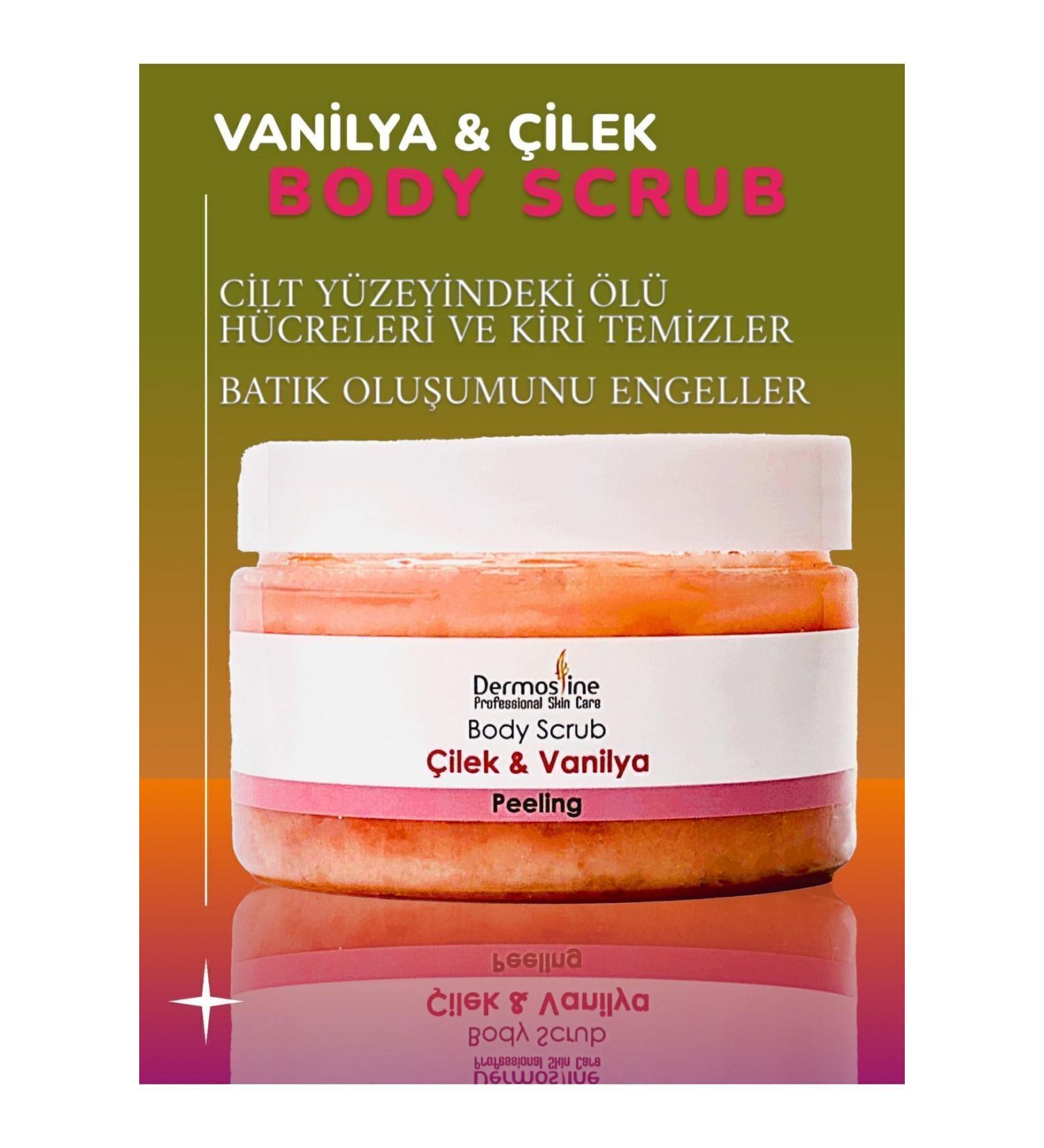 Dermosline Strawberry & Vanilla Body Scrub Body Peeling 250 ml - Buy Online on GoSupps.com