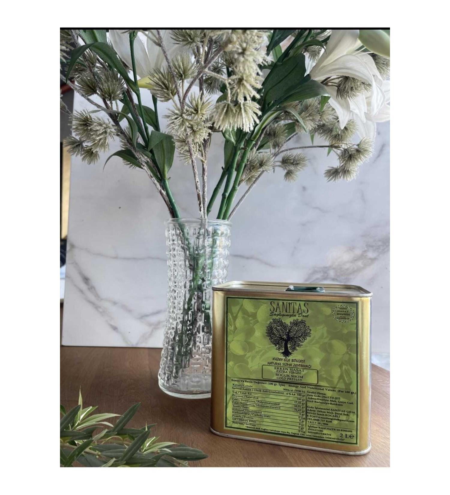 Sanitas North Aegean Natural Extra Virgin Olive Oil 2 L - Buy Online on GoSupps.com