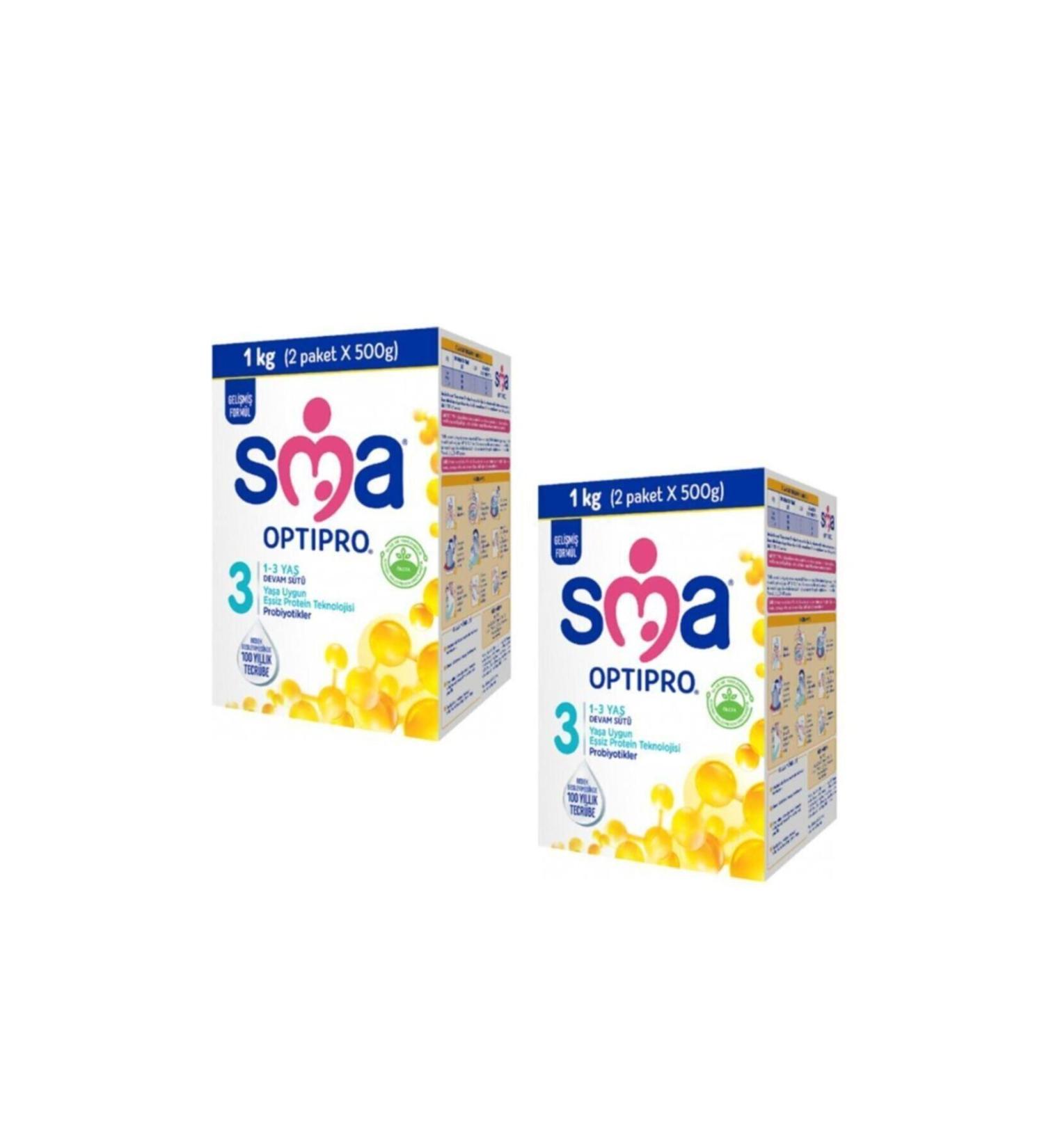 SMA Optipro Probiotic 3 Follow-On Milk 1000 Gr X 2 Pieces