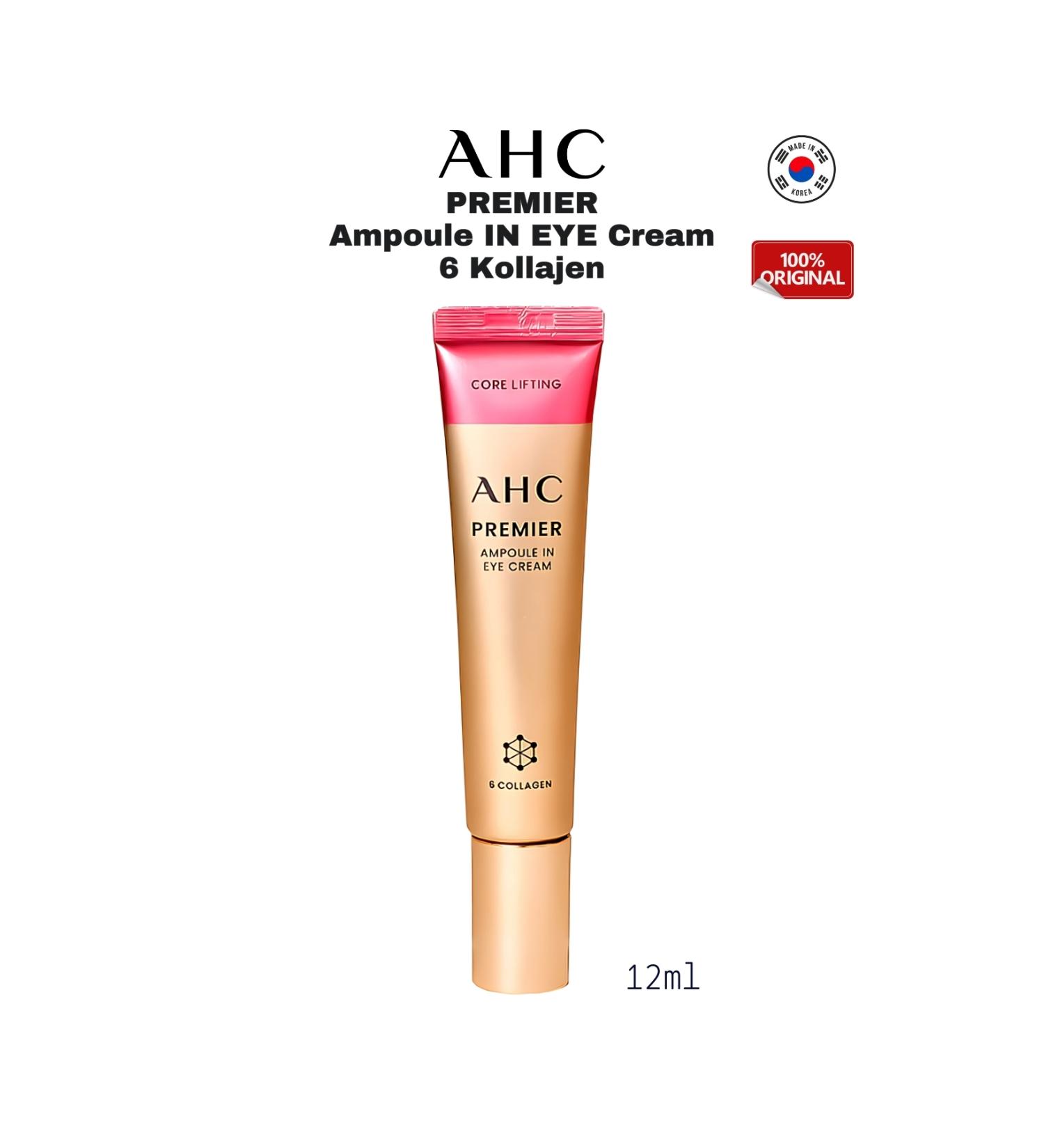 AHC Premier Ampoule Eye Cream 6 Collagen. Nourishing eye cream with rose-based collagen 12ml - Buy Online on GoSupps.com