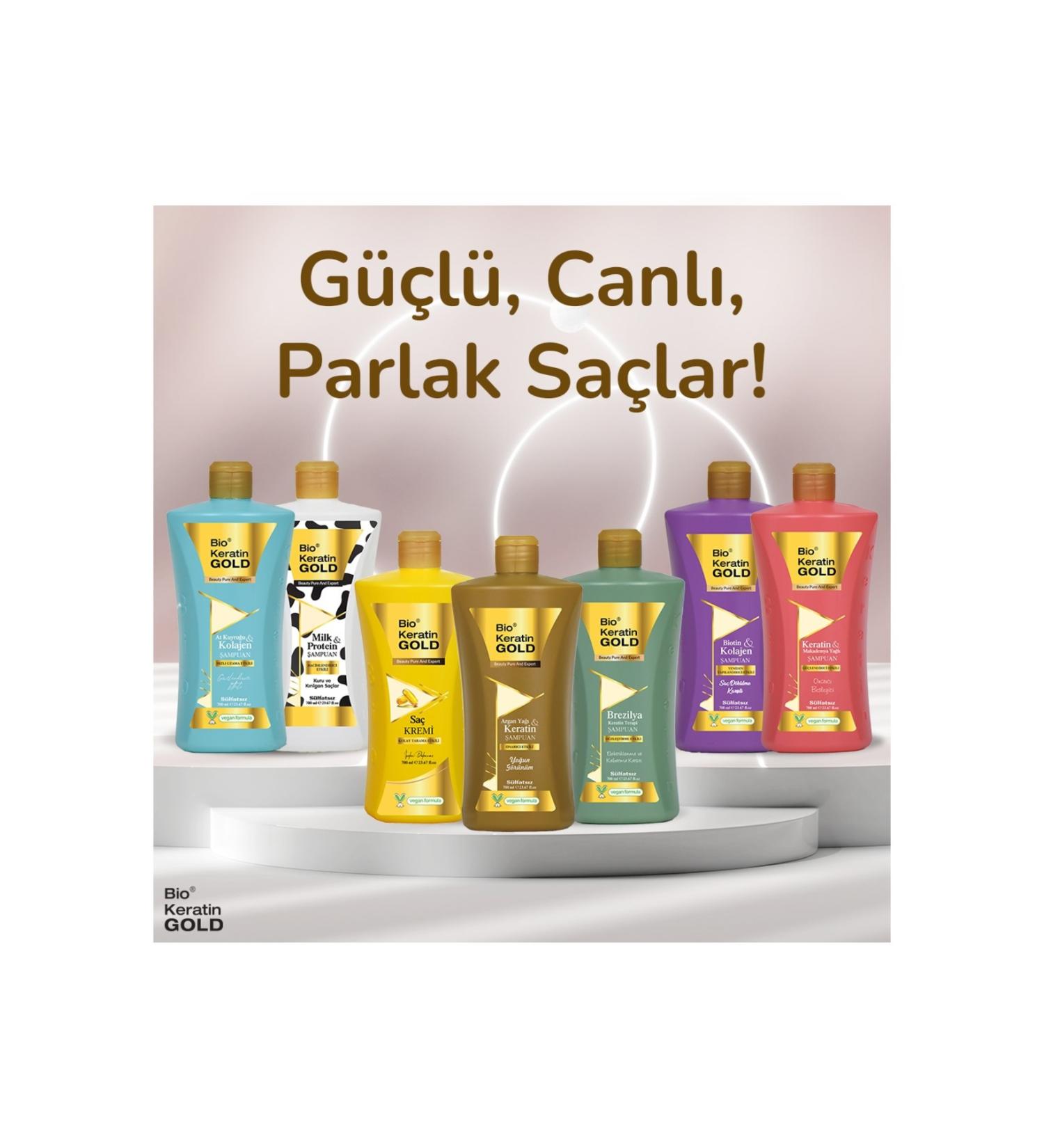 Bio Keratin Gold BIO KERATIN GOLD 7 PIECE SET (6 TYPES OF SHAMPOO + 1 HAIR CONDITIONER)