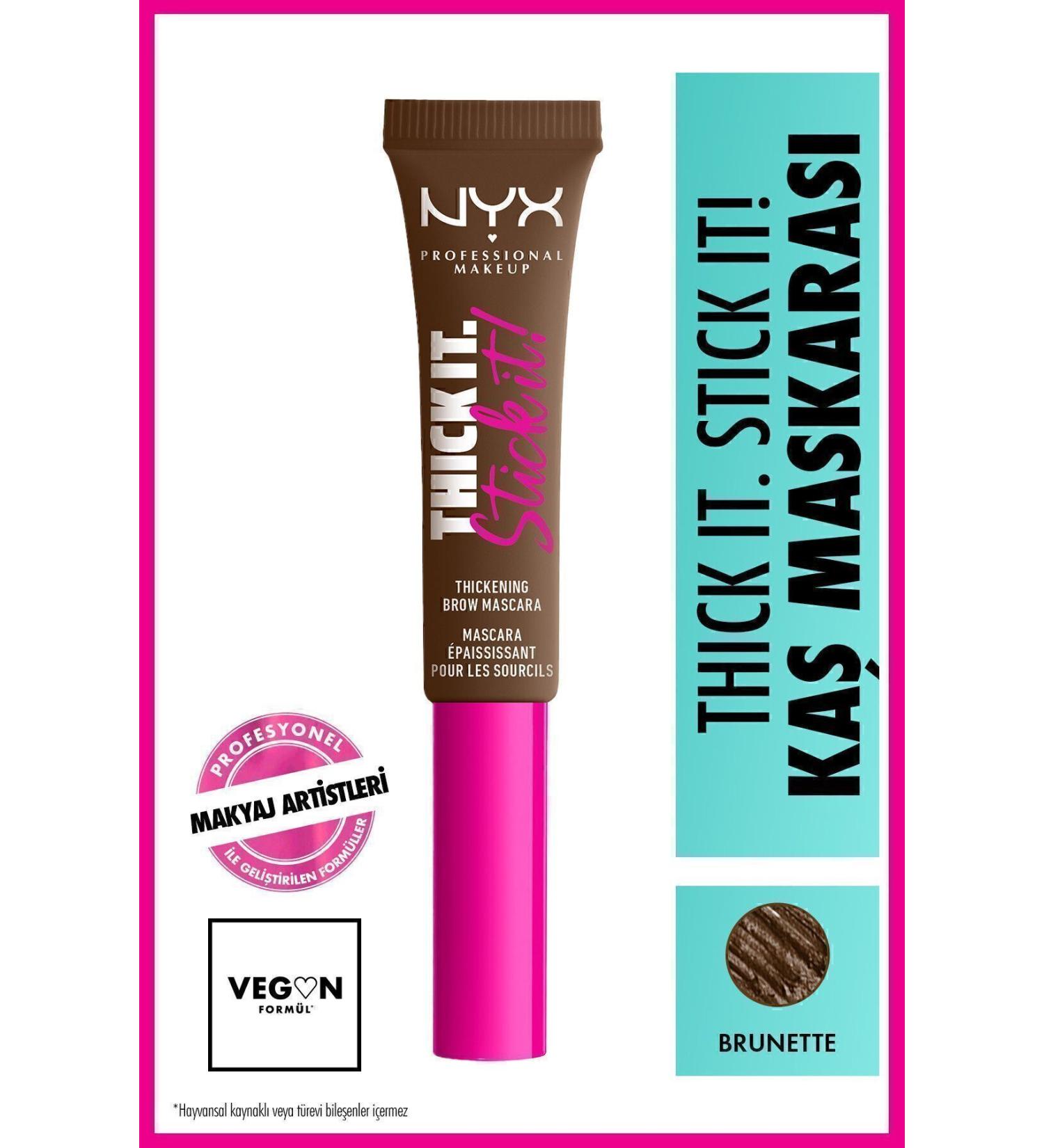 NYX Professional Makeup Thick It. Stick It! Eyebrow Mascara Brunette - Buy Online on GoSupps.com