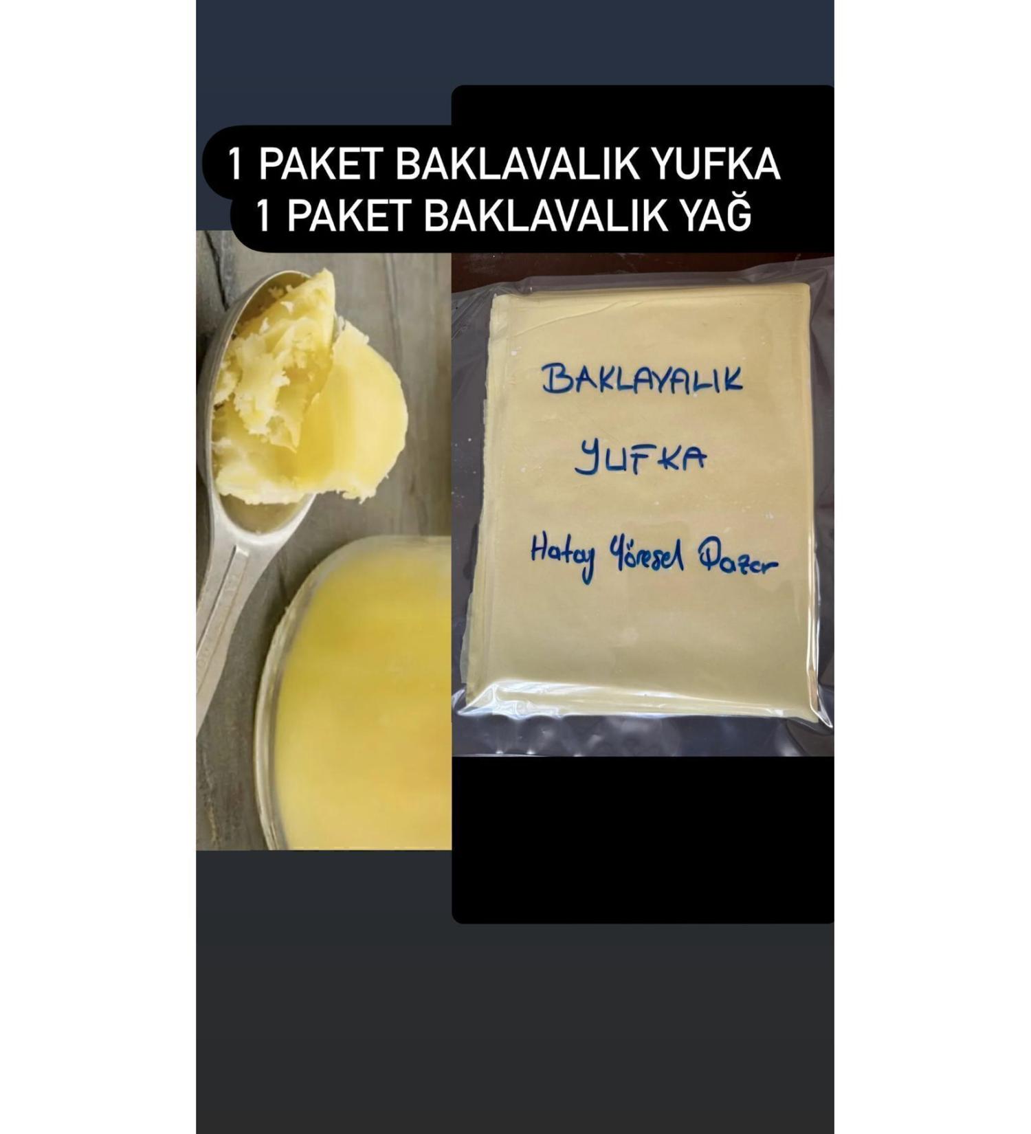 Hatay local market 1 Pack of Baklava Pastry 1 Pack of Baklava Oil (Pay Attention to the Seller)