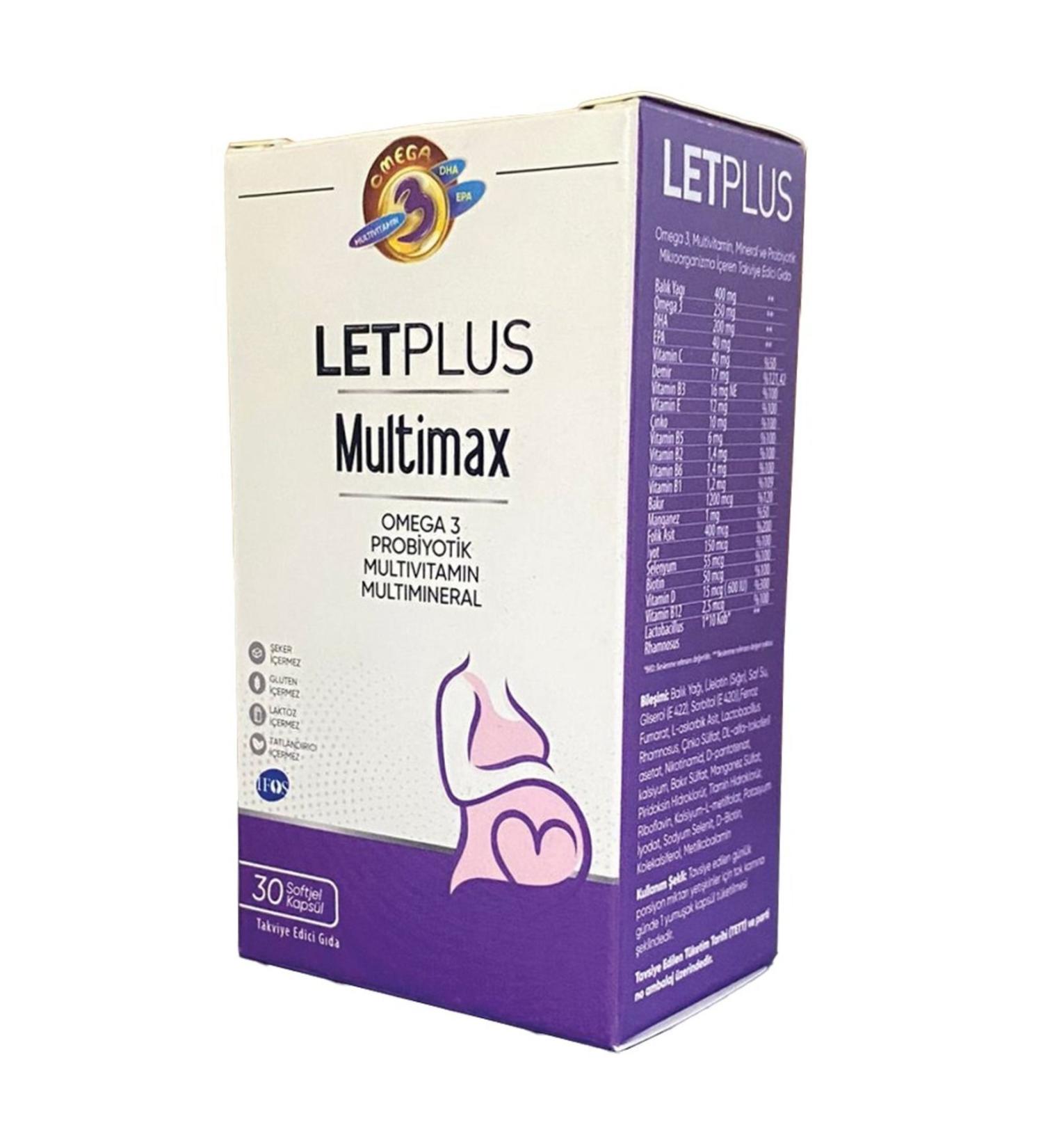 LETPLUS Multimax Omega 3 Probiotic Multivitamin Multimineral
