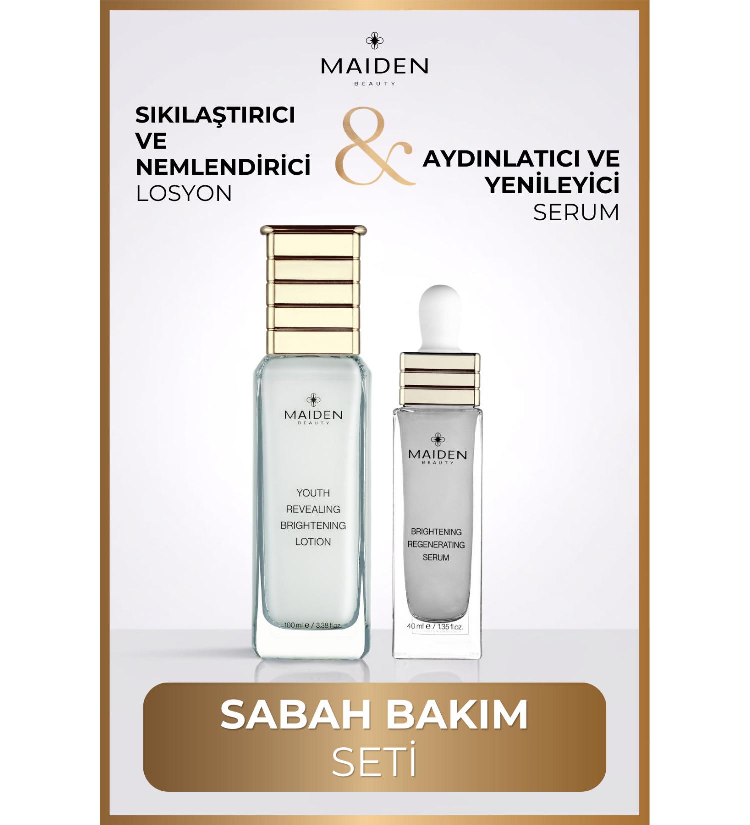 Maiden Beauty Morning Care Set Nourishing Brightening Intensive Moisturizing Lotion & Skin Care Serum