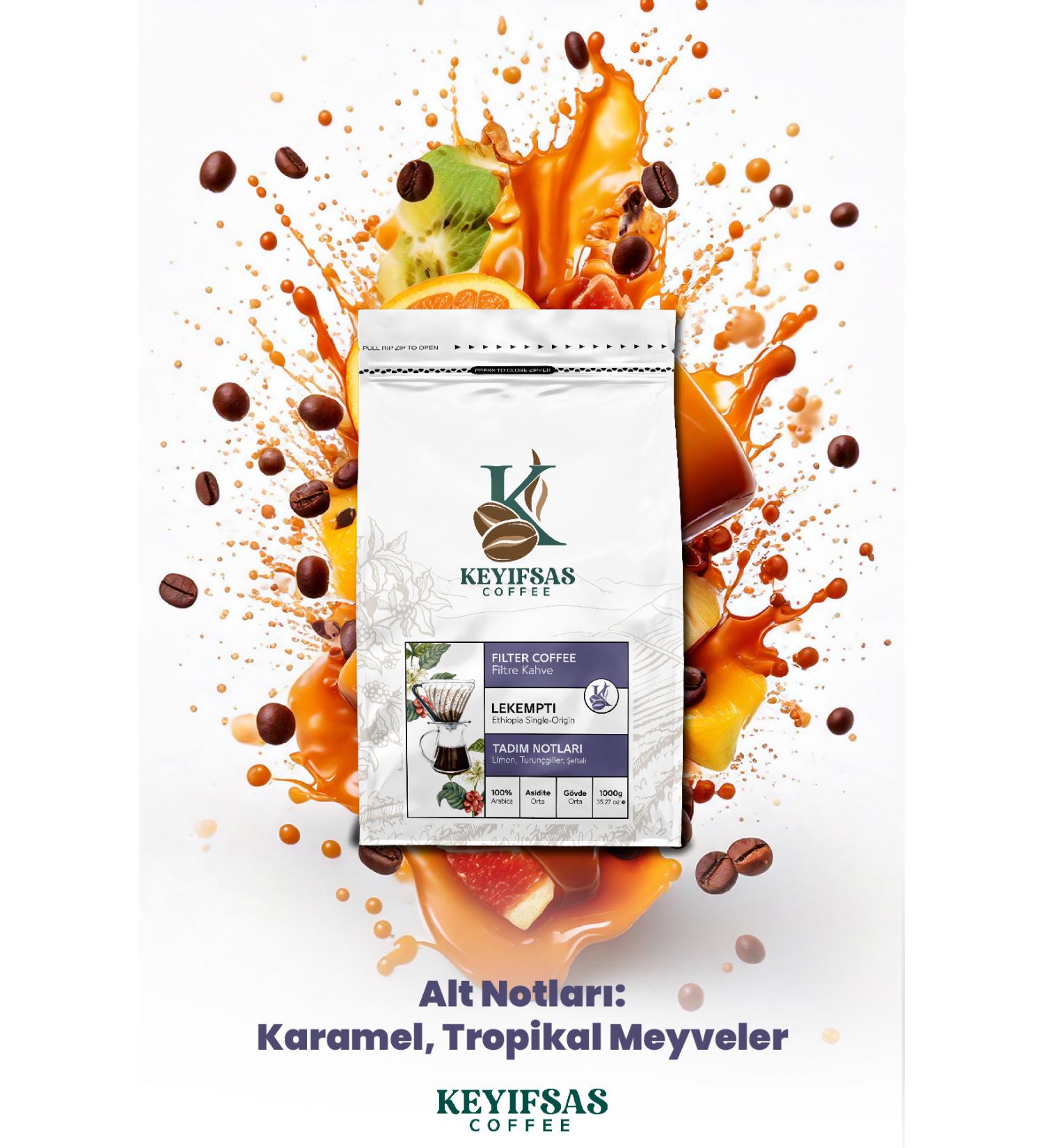 Keyifsas Coffee Ethiopia Lekempti Filter Coffee 1 Kg (BEANS or Ground)