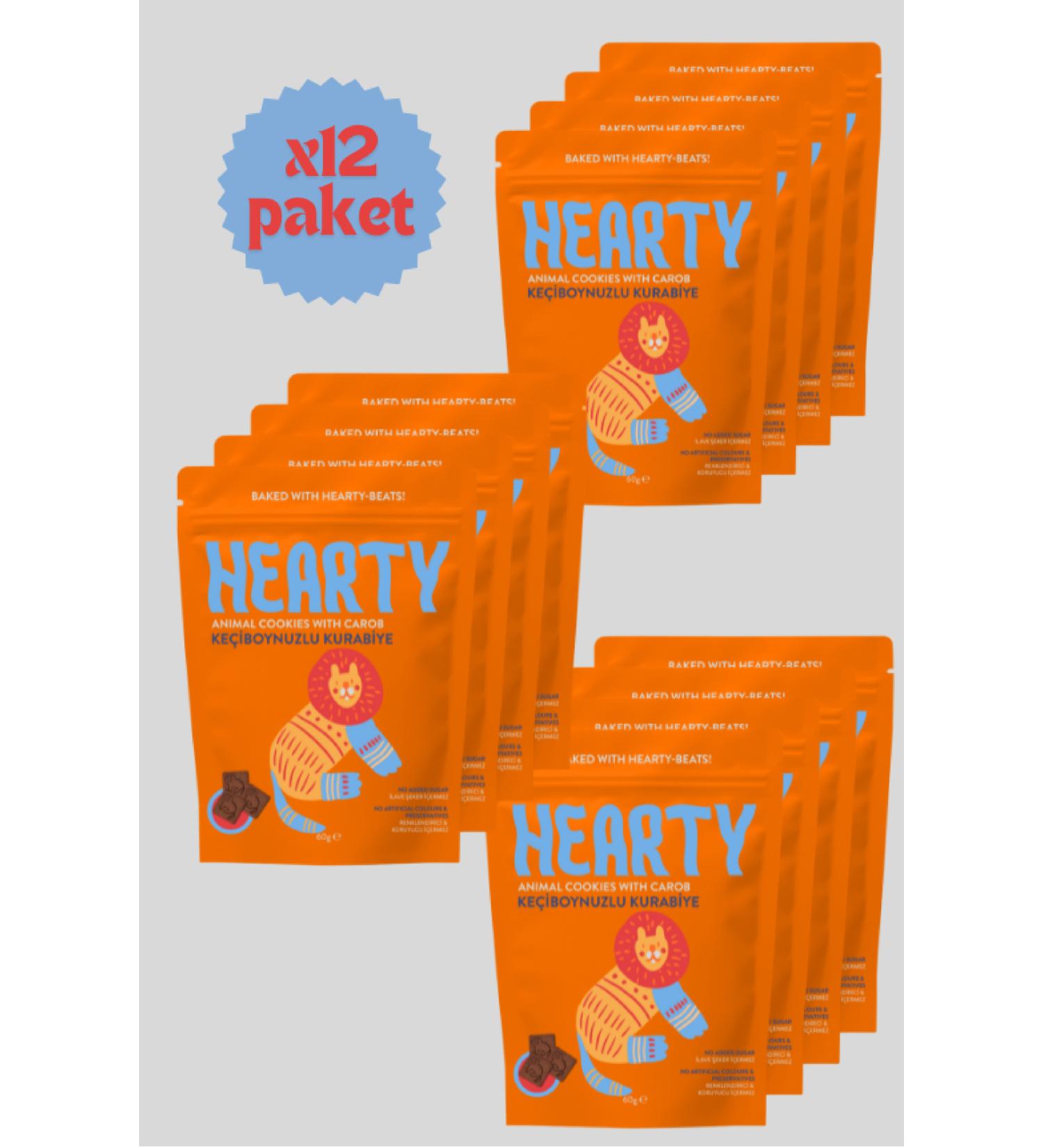 Hearty 12 Pack Carob Cookies 60g Sugar-free Additive-free Healthy Snack for Kids - Buy Online on GoSupps.com