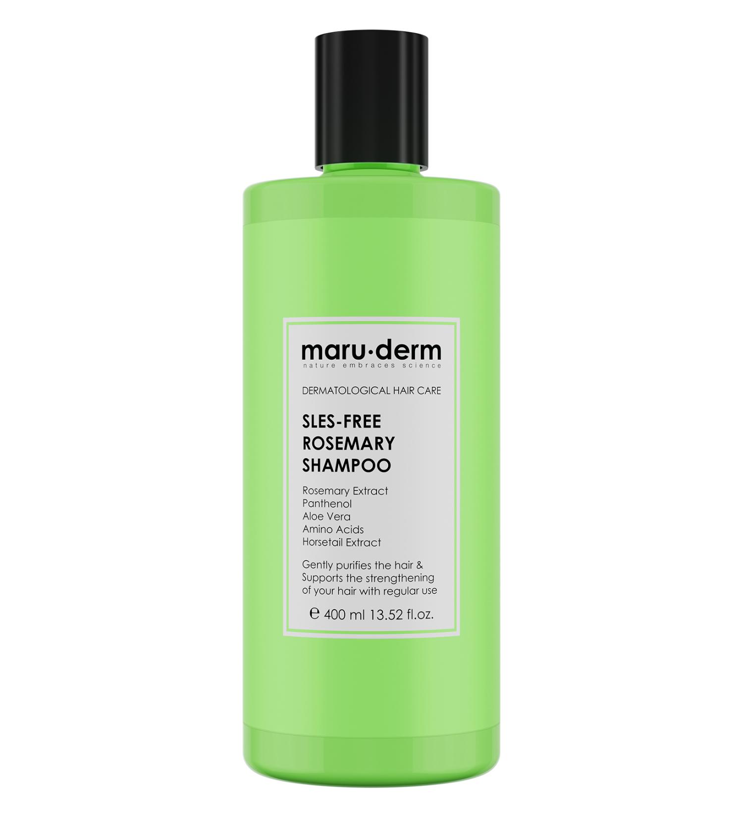 Maru.Derm Maruderm SLES-Free Rosemary Shampoo 400 ML | Sulfate-Free Salt-Free Vegan Shampoo - Buy Online on GoSupps.com