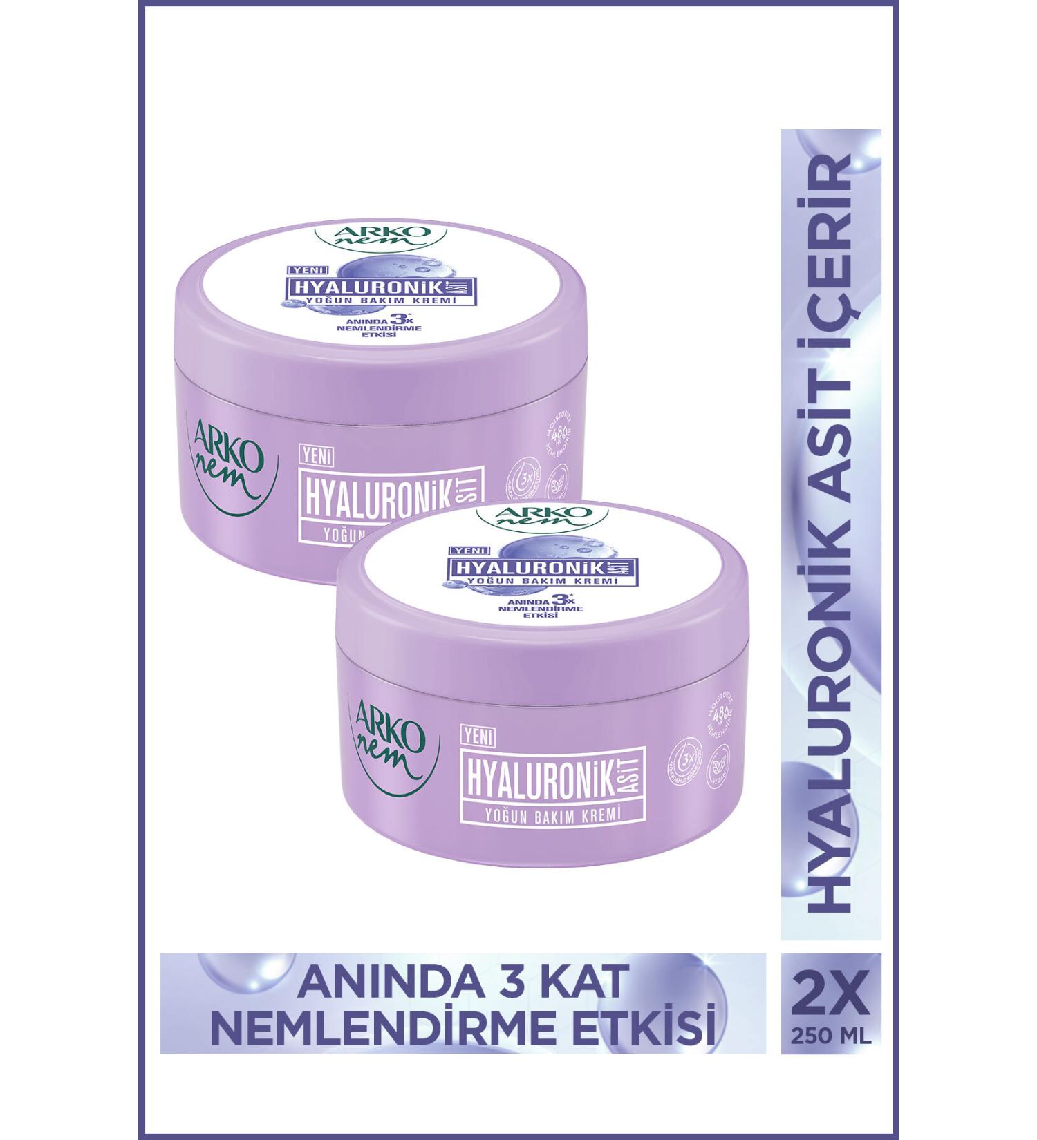Arko Nem Intensive Care Cream Hyaluronic Acid 2x250 Ml - Buy Online on GoSupps.com