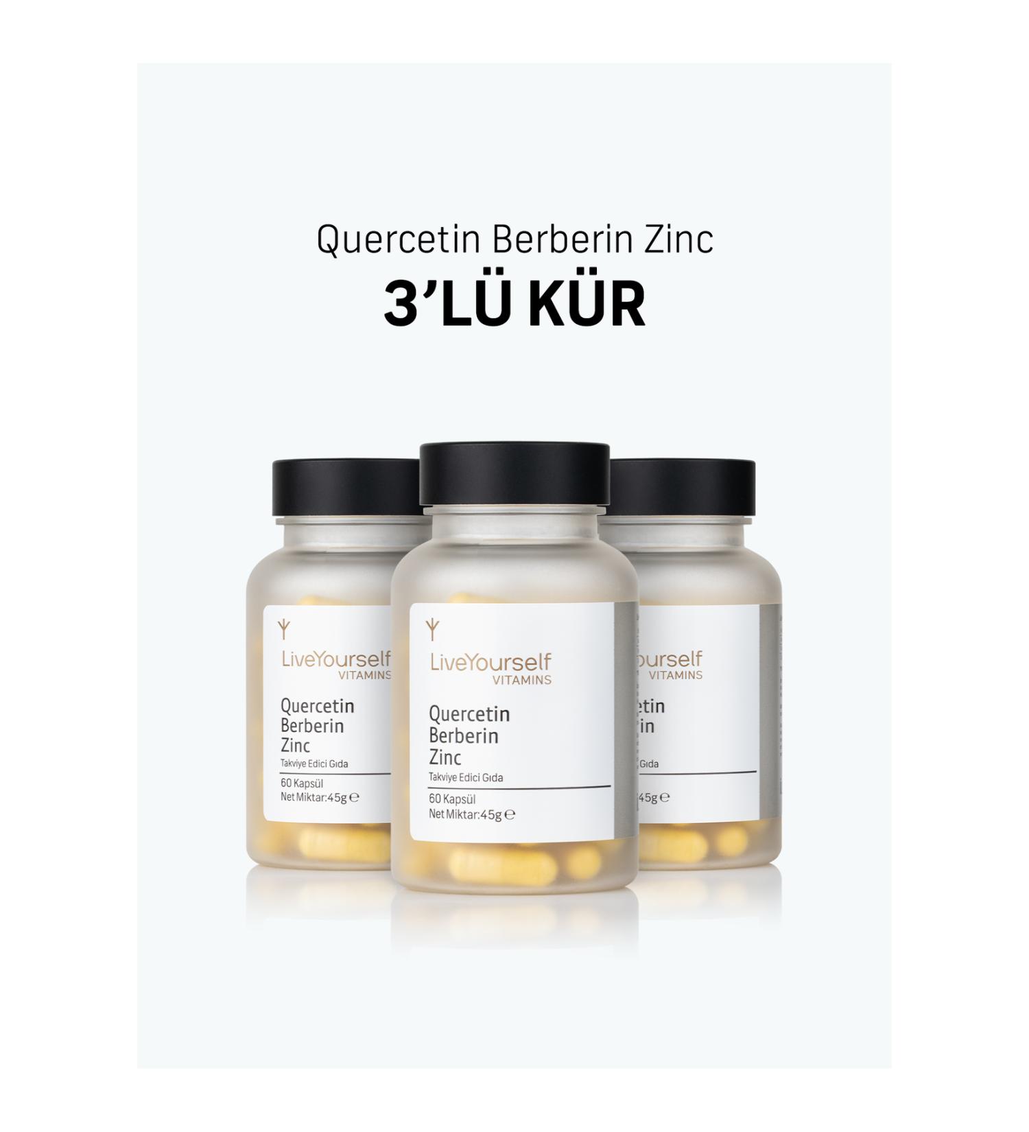 Live Yourself Quercetin Berberine 60 Capsules X 3 Pieces