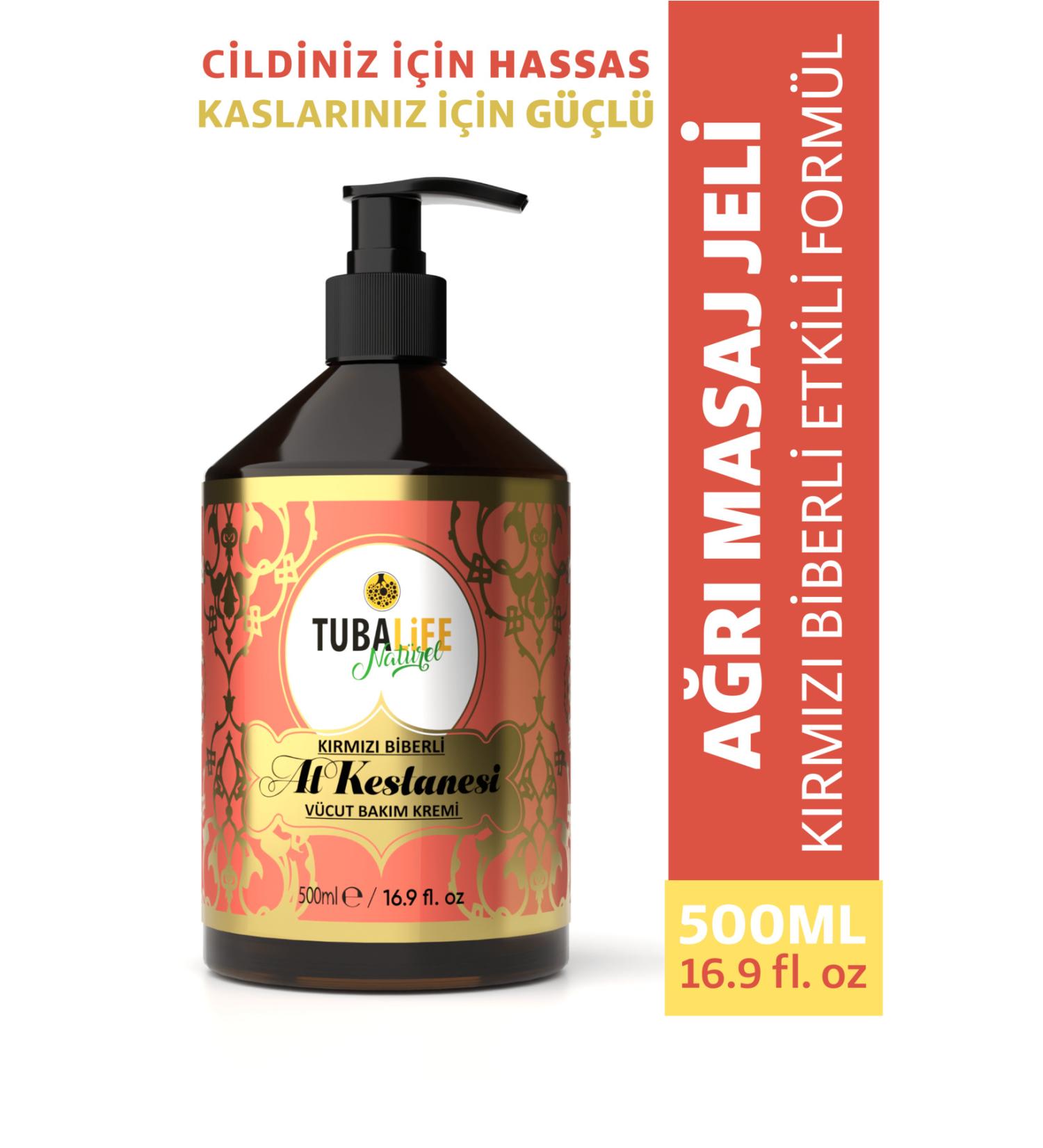 TUBALIFE Tubalife Horse Chestnut Massage Gel with Red Pepper 500 ml - Body Care Gel - Buy Online on GoSupps.com