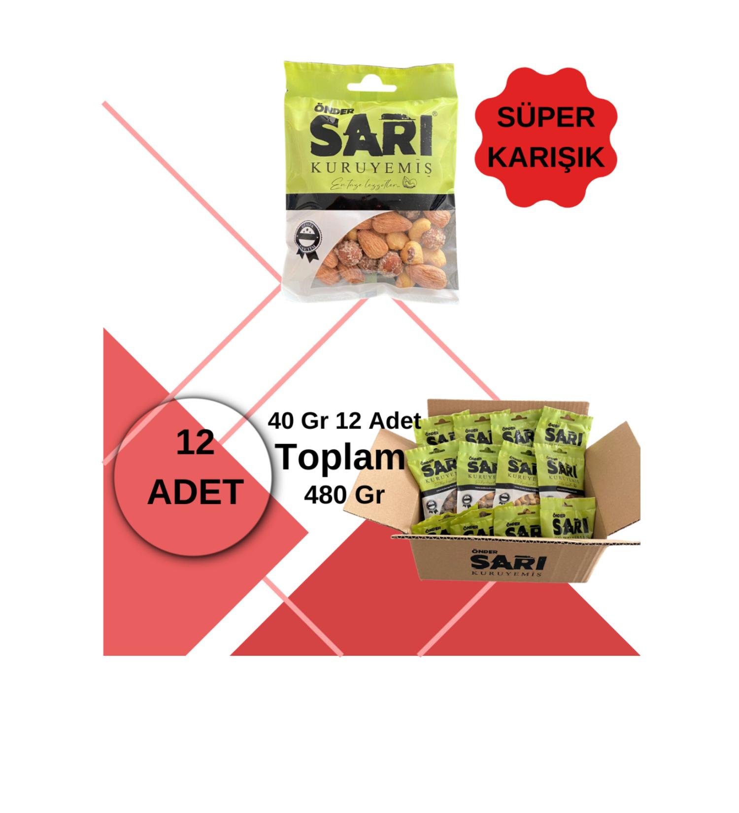  nder Yellow Nuts Super Mixed Snack Package 45 gr X 12 Pieces - Buy Online on GoSupps.com