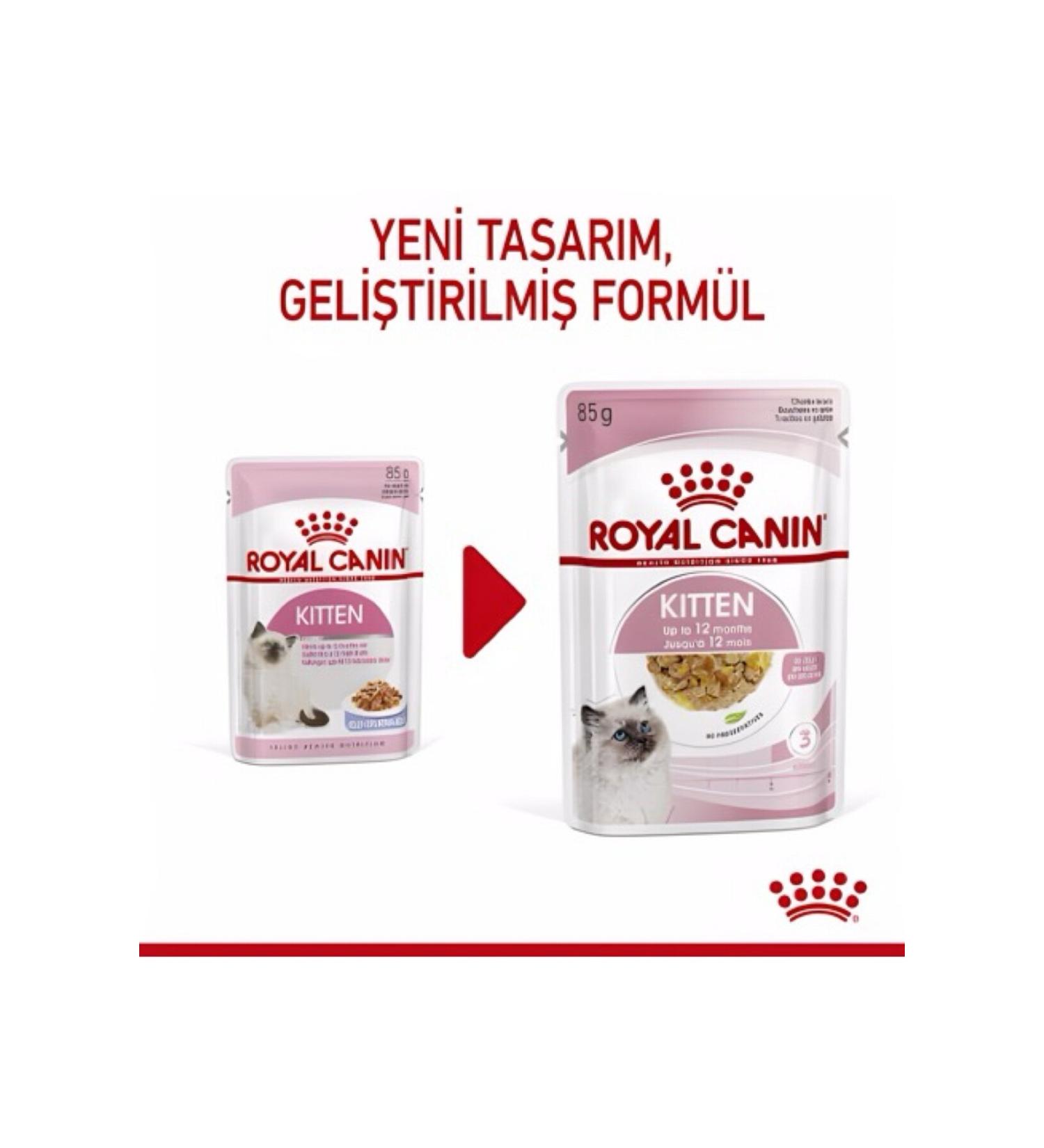 Royal Canin Fhn Kitten Jelly Wet Kitten Food 12 Pieces 85 Gr x 12 Pieces