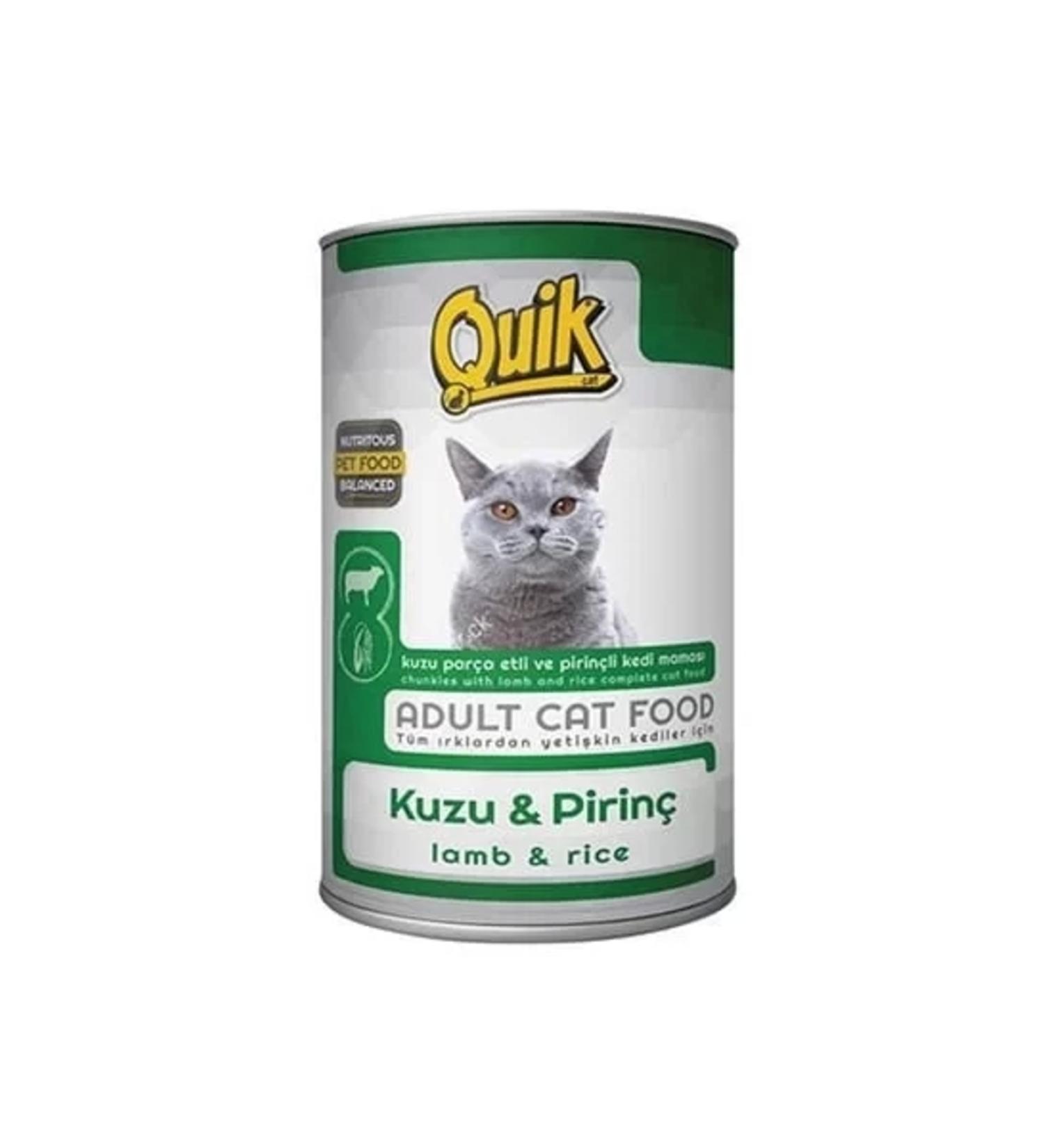 Quik Adult Canned Cat Food with Lamb and Rice 415 gr