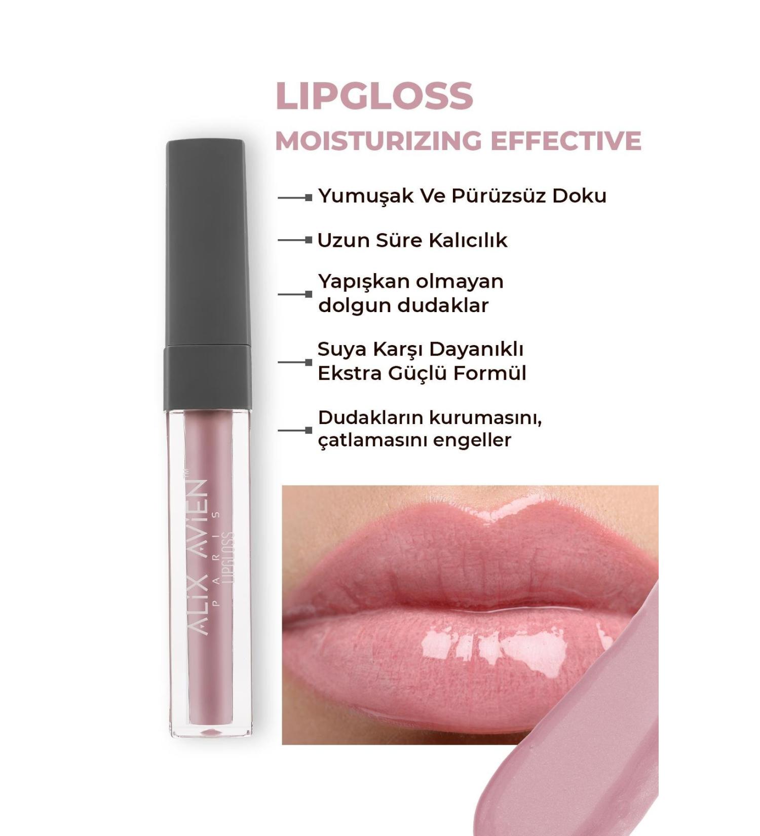 Alix Avien Moisturizing Non-Stickly Lip Gloss - Lipgloss 01 Rose Pink - Buy Online on GoSupps.com