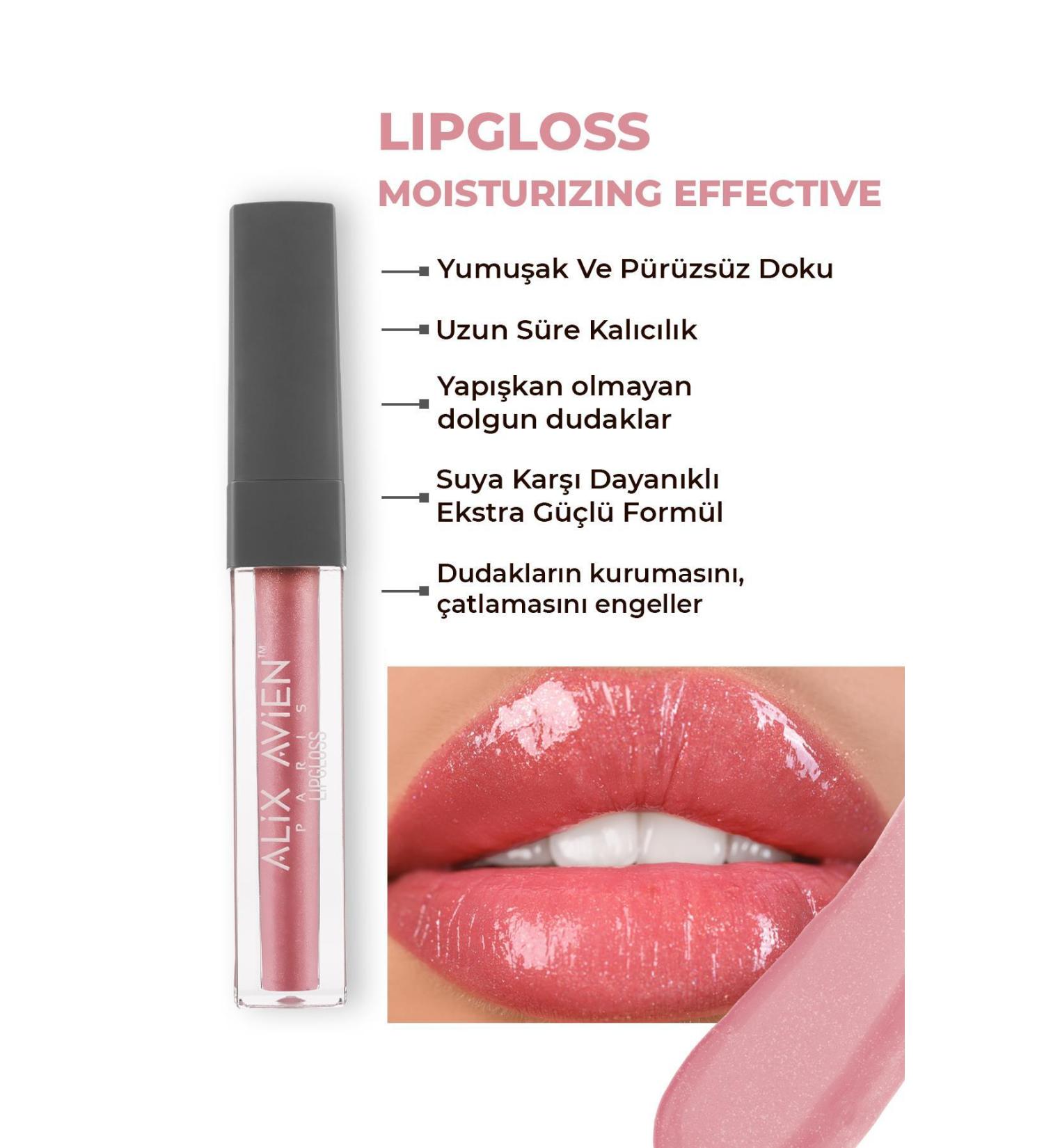 Alix Avien Moisturizing Effect Non-Sticky Lip Gloss - Lipgloss 09 Softly Pink - Buy Online on GoSupps.com