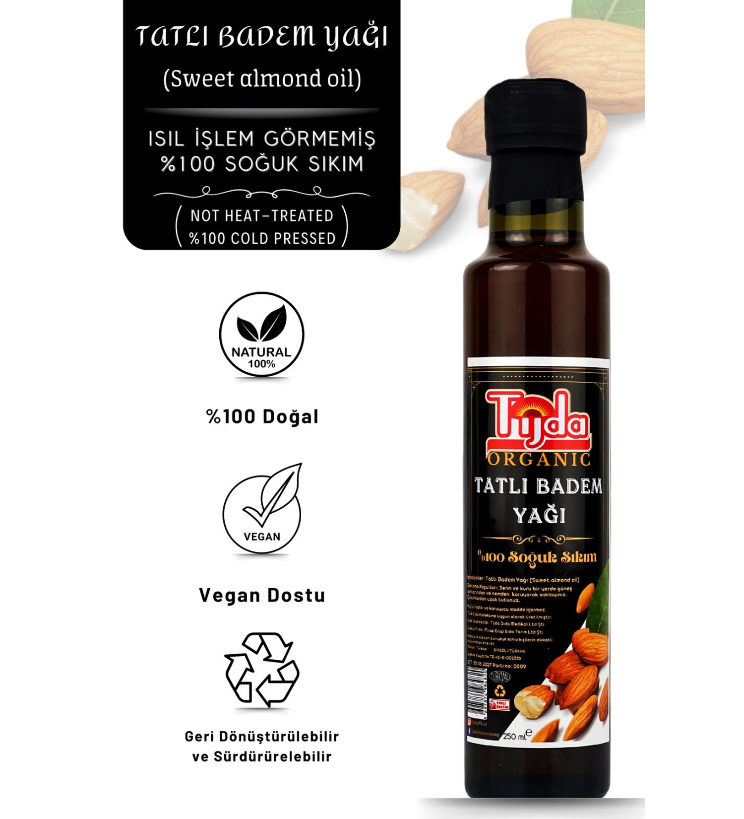 T JDA Sweet Almond Oil (0 Cold Press) 250 Ml