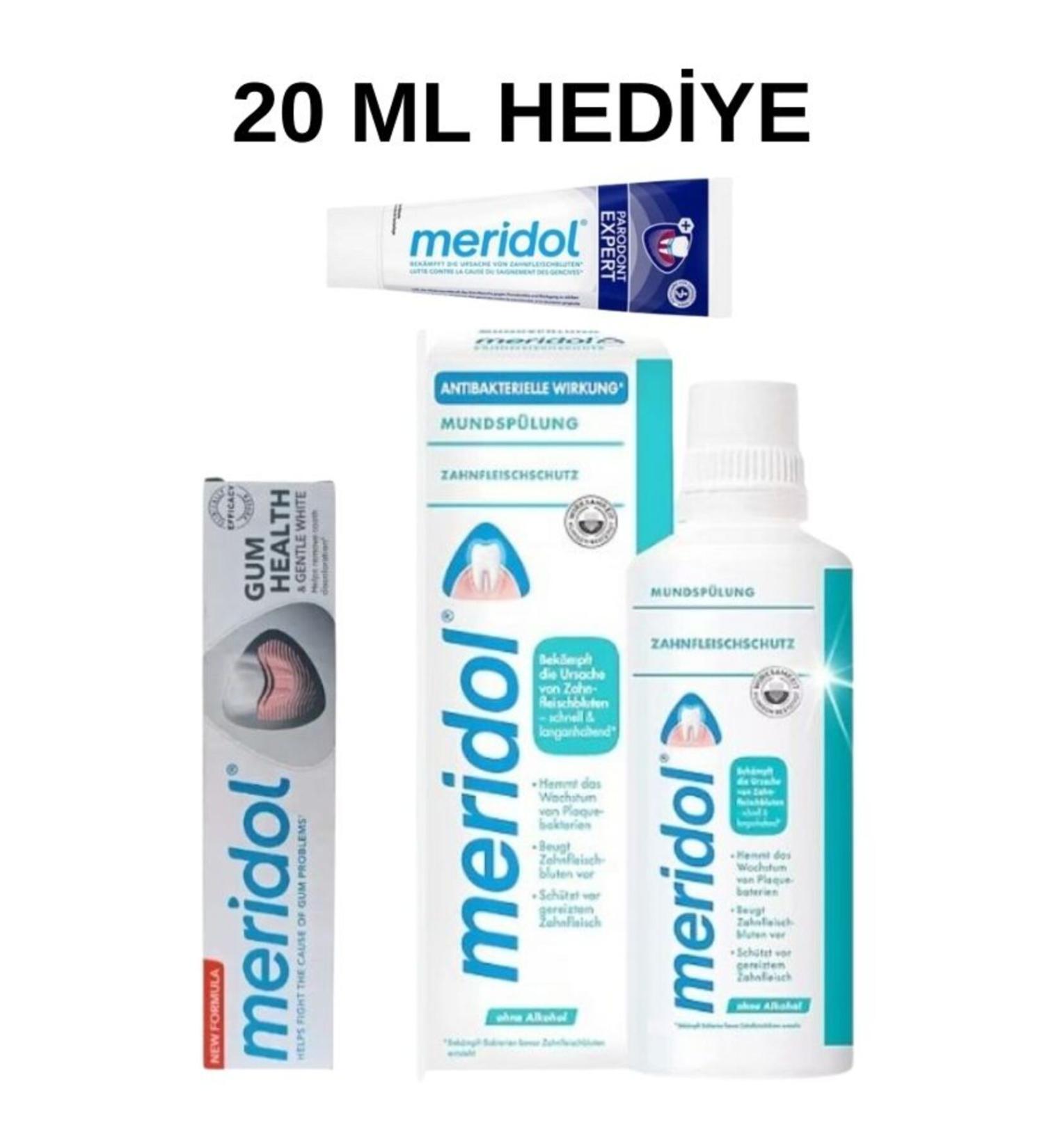 Meridol Gum Care & Gentle White Toothpaste 75 ml + Mouthwash 400 ml - Buy Online on GoSupps.com