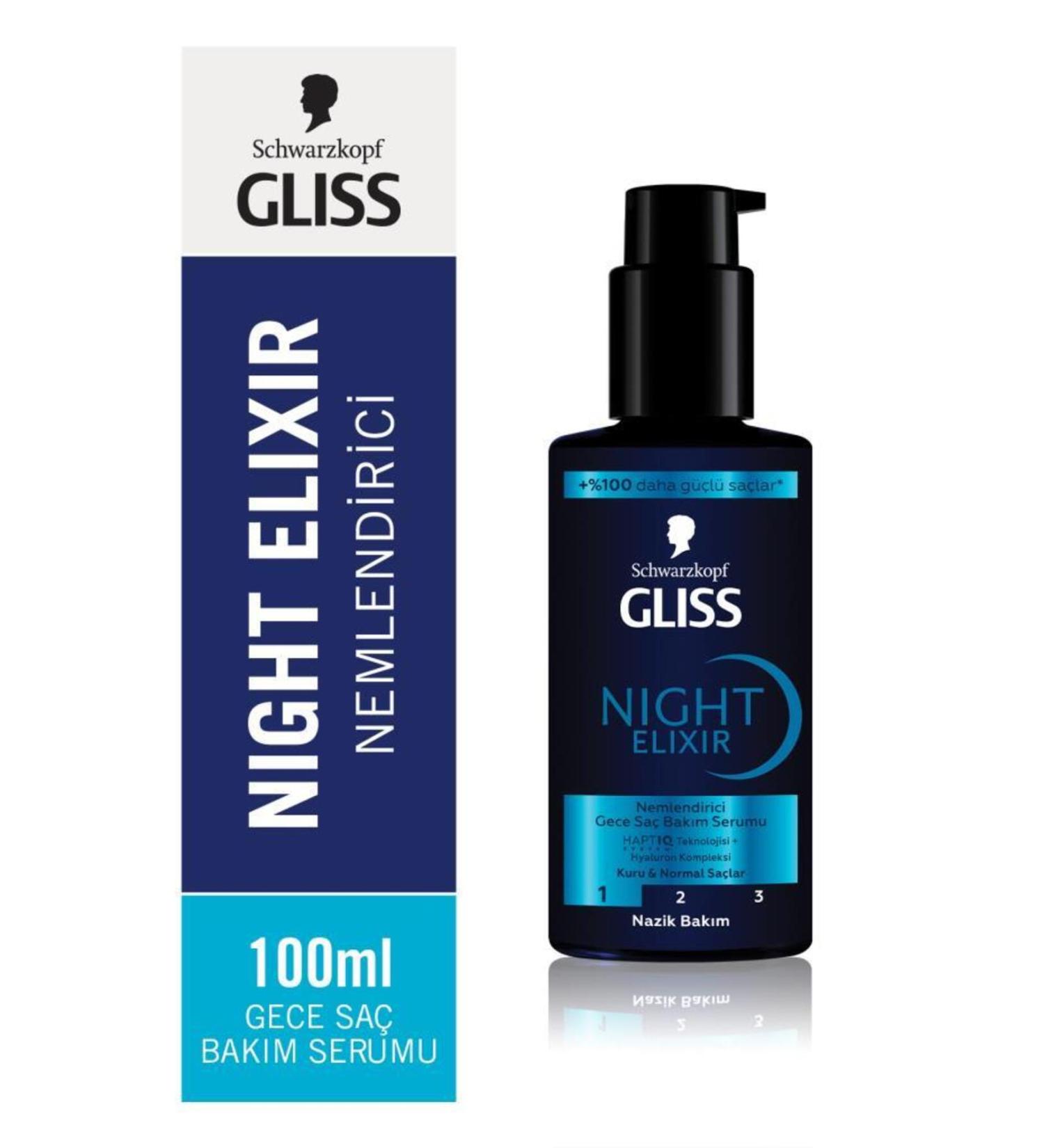 Gliss Night Elixir Moisturizing Night Hair Care Serum