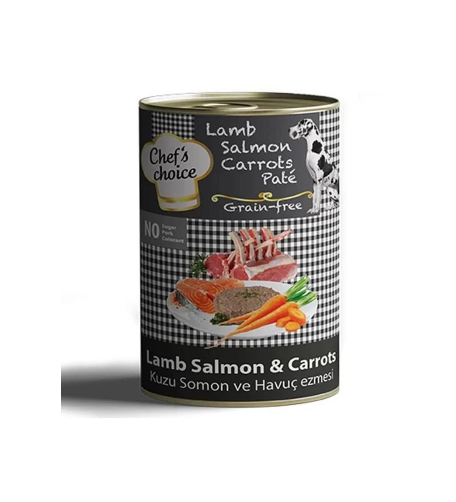 Chefs Choice Adult Dog Canned Food with Minced Lamb and Salmon 400 gr