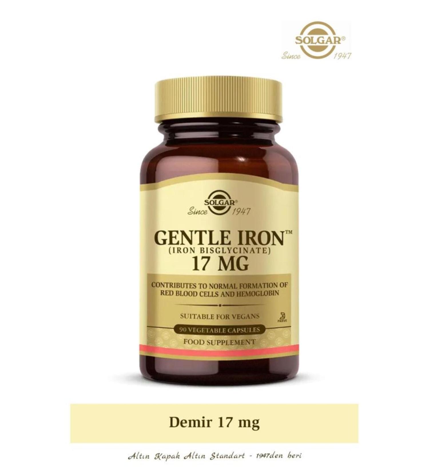 Solgar Gentle Iron 17 Mg 90 Capsules :12/2026 - Buy Online on GoSupps.com