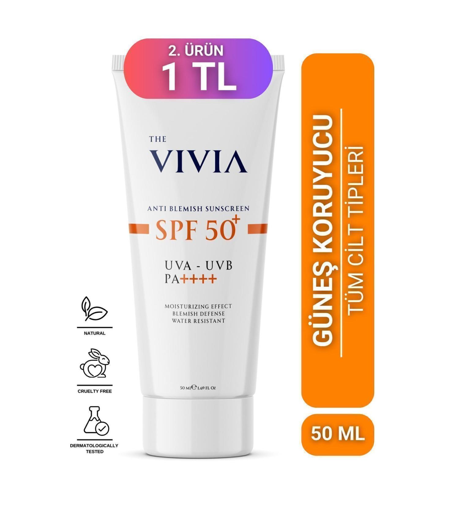 The Vivia Anti-Spot High Protection Spf50 Face Sun Cream All Skin Types 50 ml - Buy Online on GoSupps.com