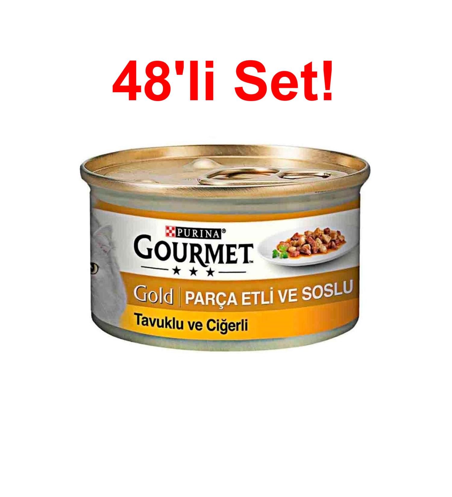 Gourmet Gold Chicken and Liver Cat Canned Food 85g X 48PCS