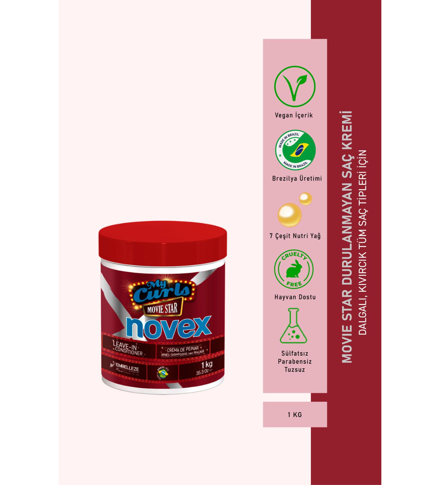 NOVEX My Curls Movie Star - Extra Shine Leave-In Curl Defining Conditioner 1kg - Buy Online on GoSupps.com