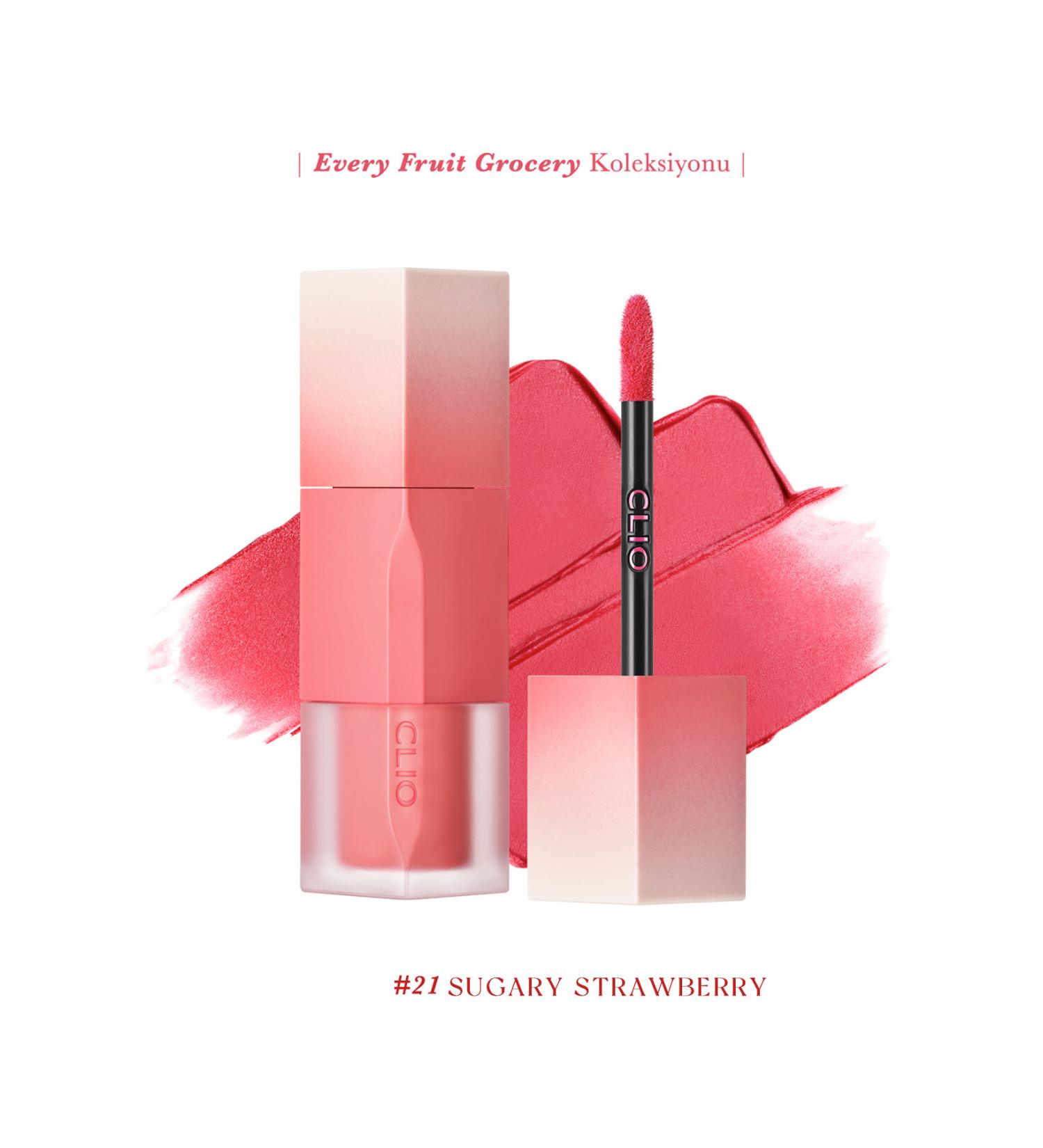 CLIO Smooth and Velvety Textured Natural Looking Tint CLIO Chiffon Blur Tint (21 Sugary Strawberry) - Buy Online on GoSupps.com